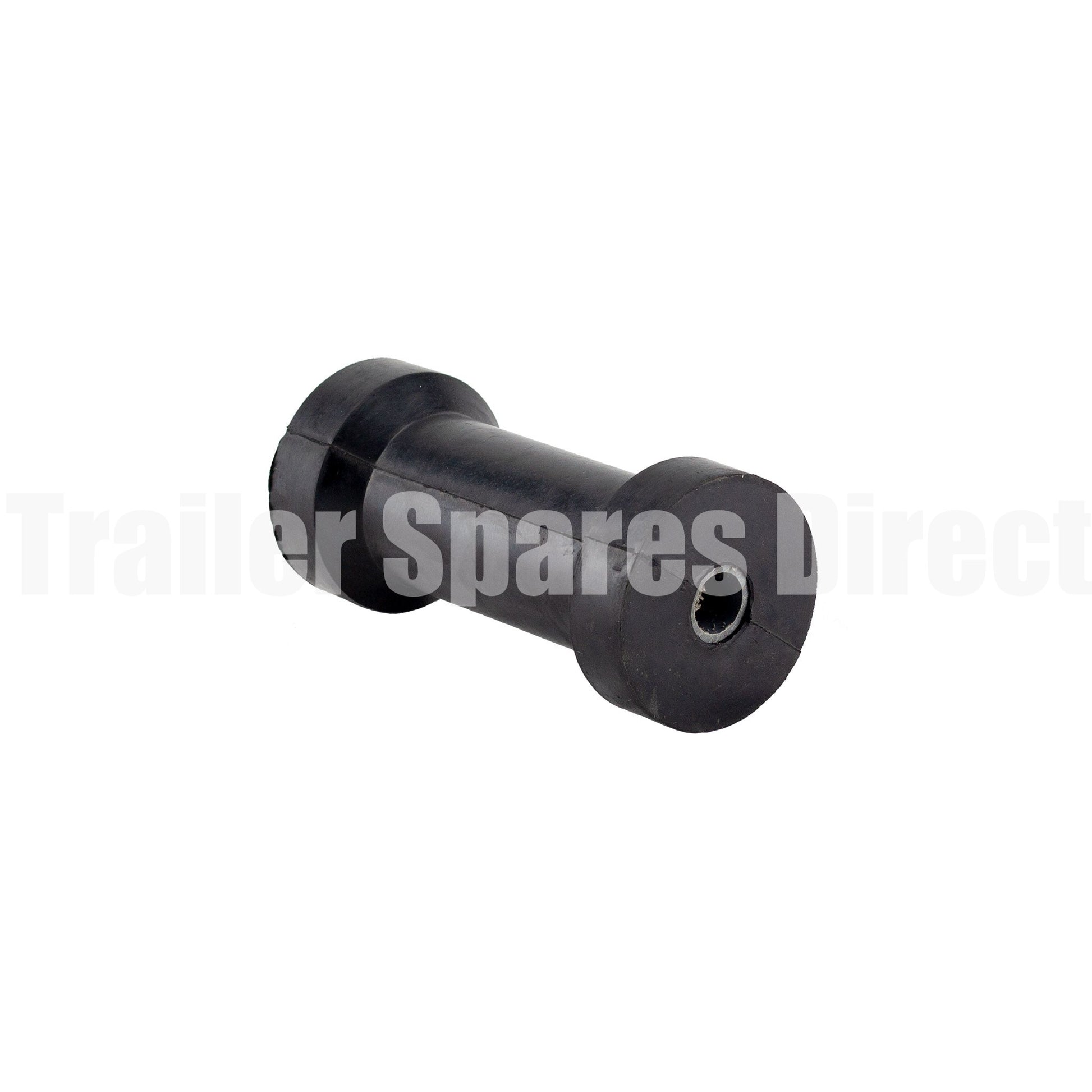 Keel roller 6 inch black rubber - 17mm centre - Trailer Spares Direct