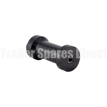 Keel roller 6 inch black rubber - 17mm centre - Trailer Spares Direct