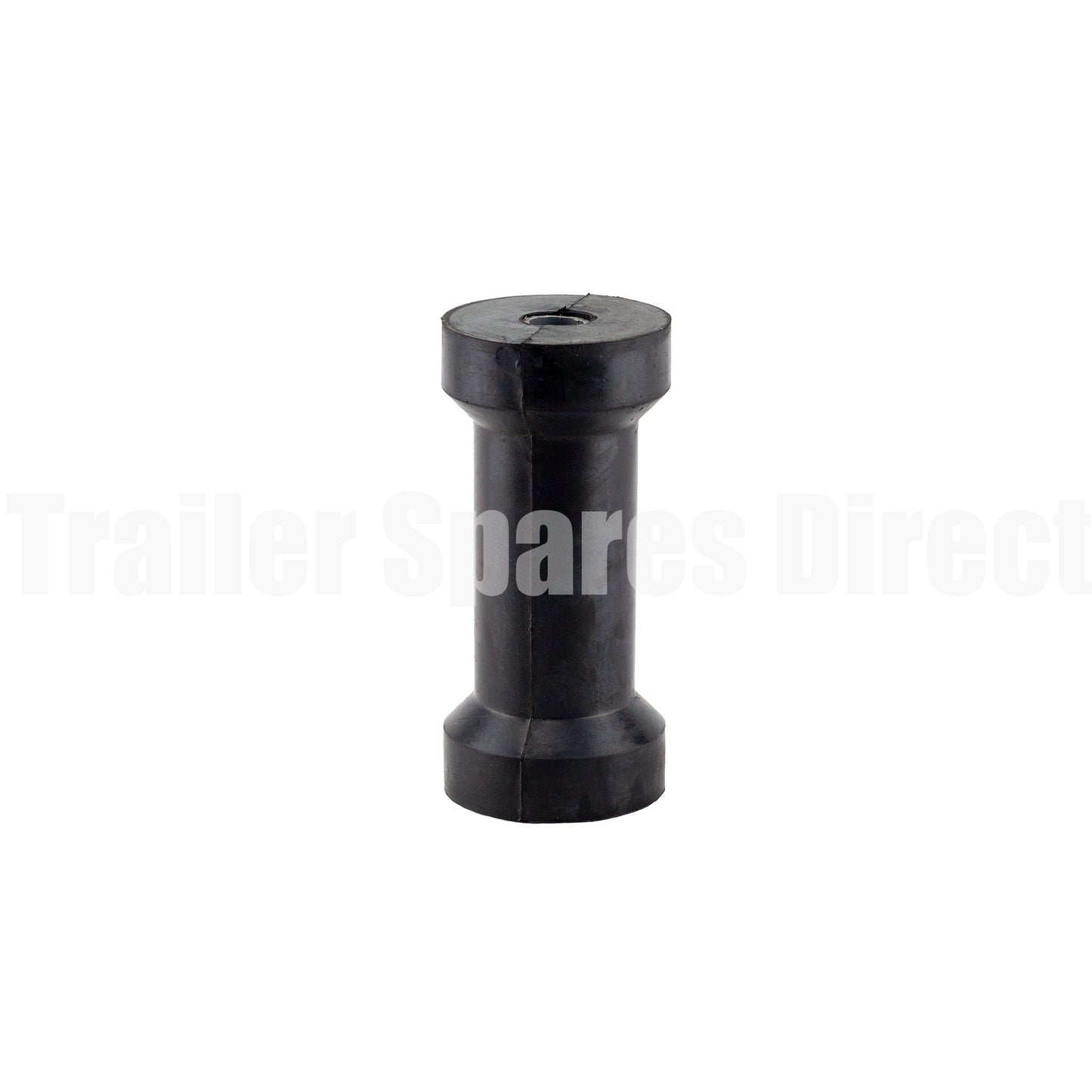 Keel roller 6 inch black rubber - 17mm centre - Trailer Spares Direct
