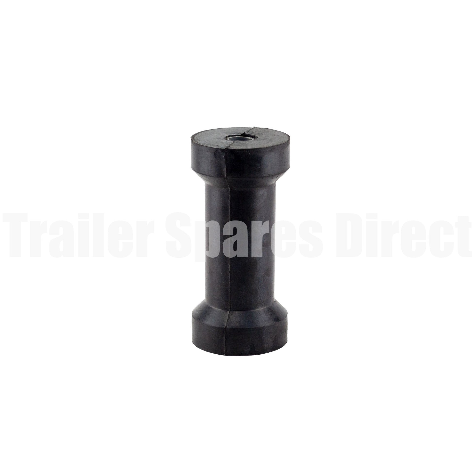 Keel roller 6 inch black rubber - 17mm centre - Trailer Spares Direct