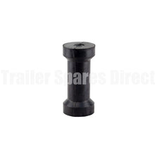 Keel roller 6 inch black rubber - 17mm centre - Trailer Spares Direct