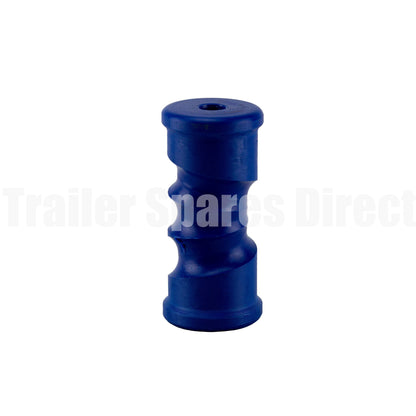 Keel roller self-centering 6 inch blue nylon - 17mm centre - Trailer Spares Direct
