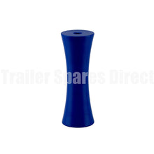 Keel roller concave 8 inch blue nylon - 17mm centre - Trailer Spares Direct