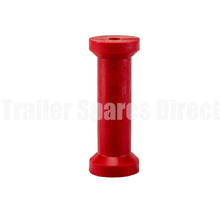 Keel roller 8 inch red poly - 17mm centre - Trailer Spares Direct