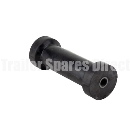 Keel roller 8 inch black rubber - 17mm centre - Trailer Spares Direct