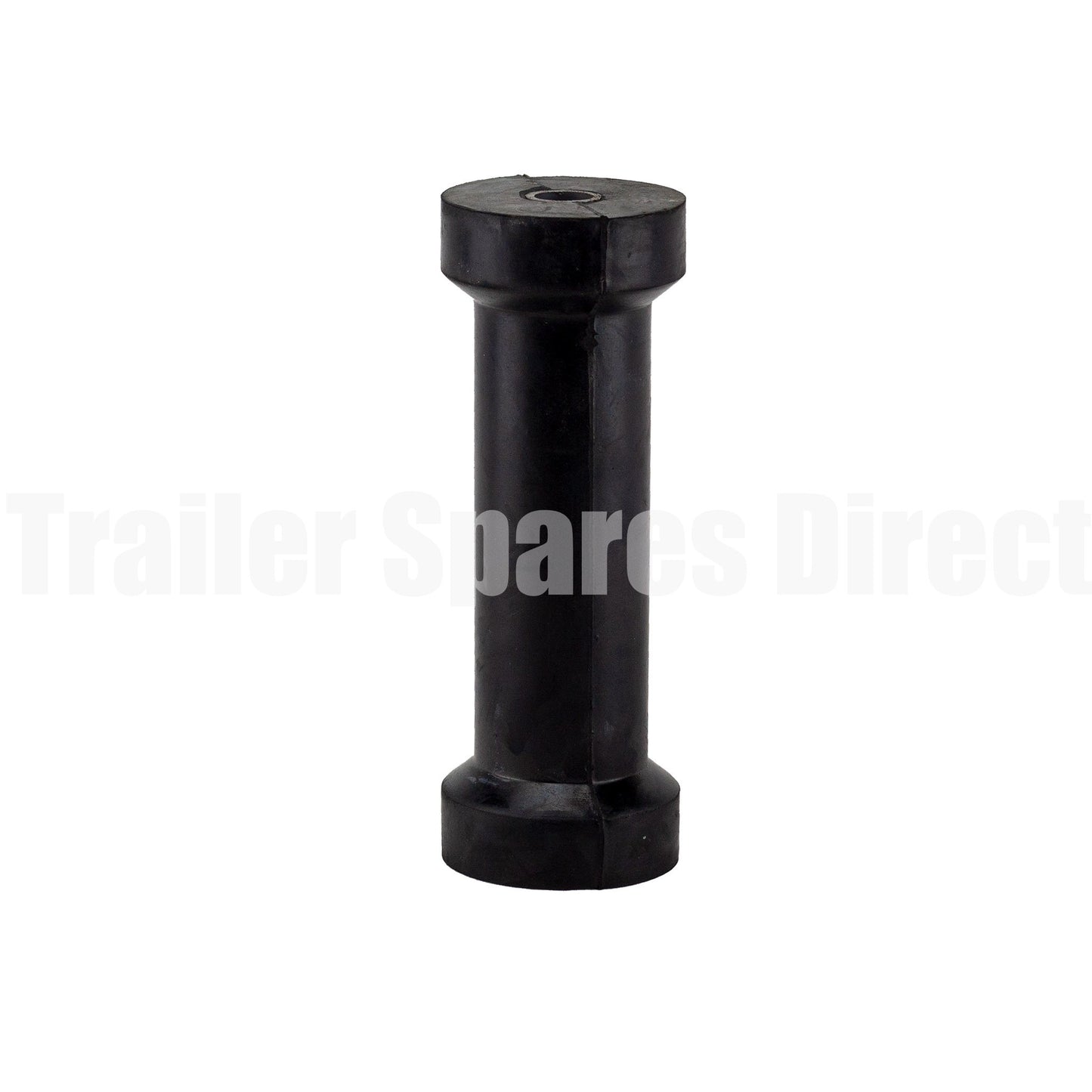 Keel roller 8 inch black rubber - 17mm centre - Trailer Spares Direct