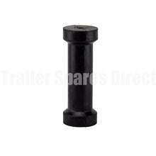 Keel roller 8 inch black rubber - 17mm centre - Trailer Spares Direct