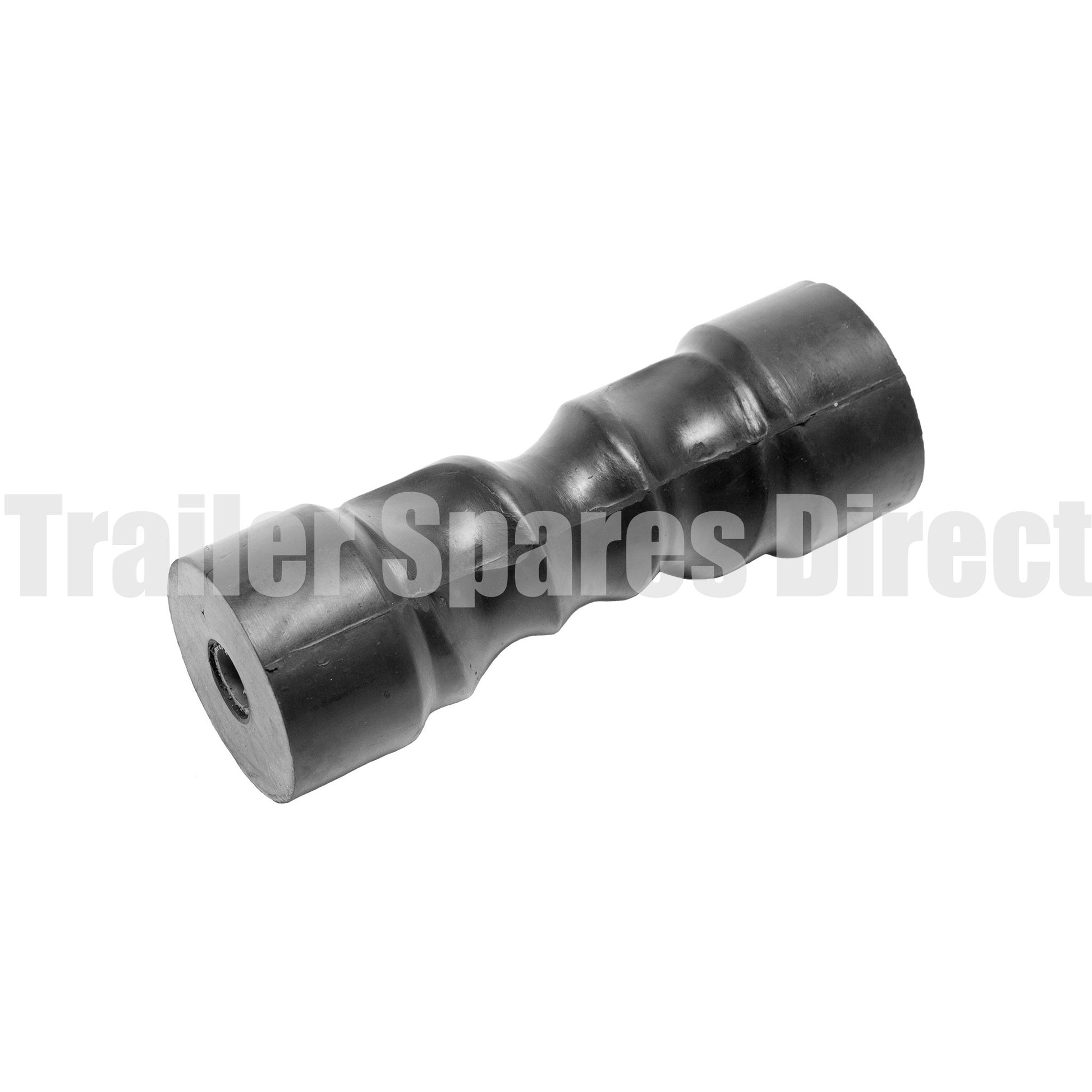 Keel roller self-centering 8 inch black rubber - 17mm centre - Trailer Spares Direct