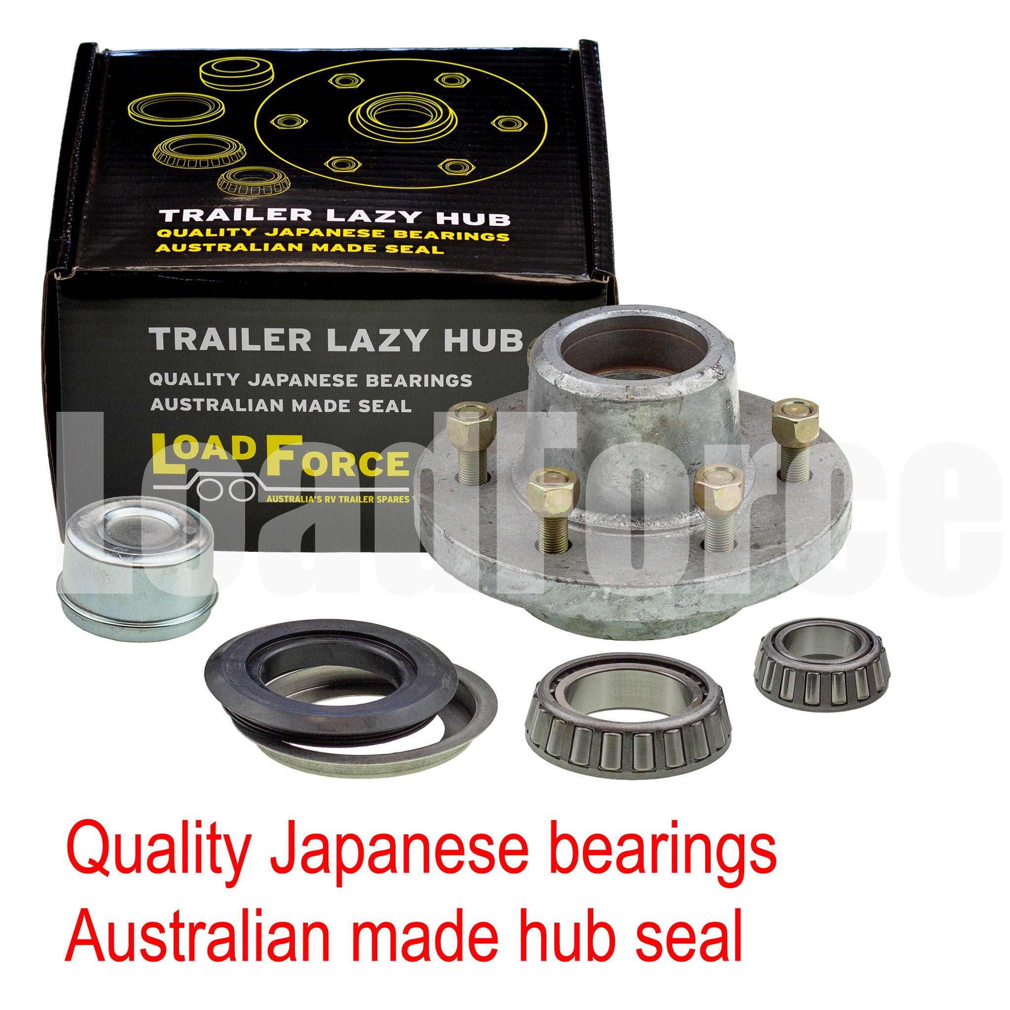 LoadForce Hub assy 6 stud galvanised USA 25580/15123 Japanese bearing