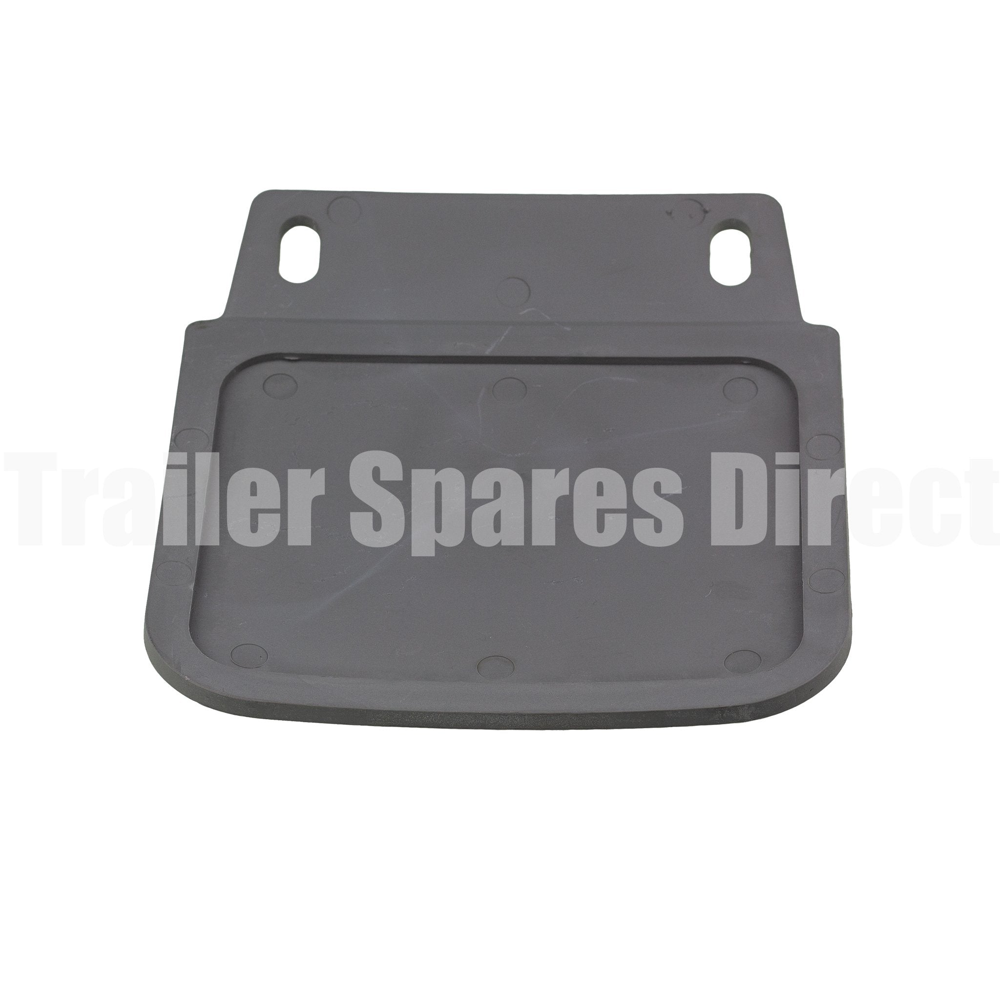 Silver plastic trailer mudflap 225mm x 180mm