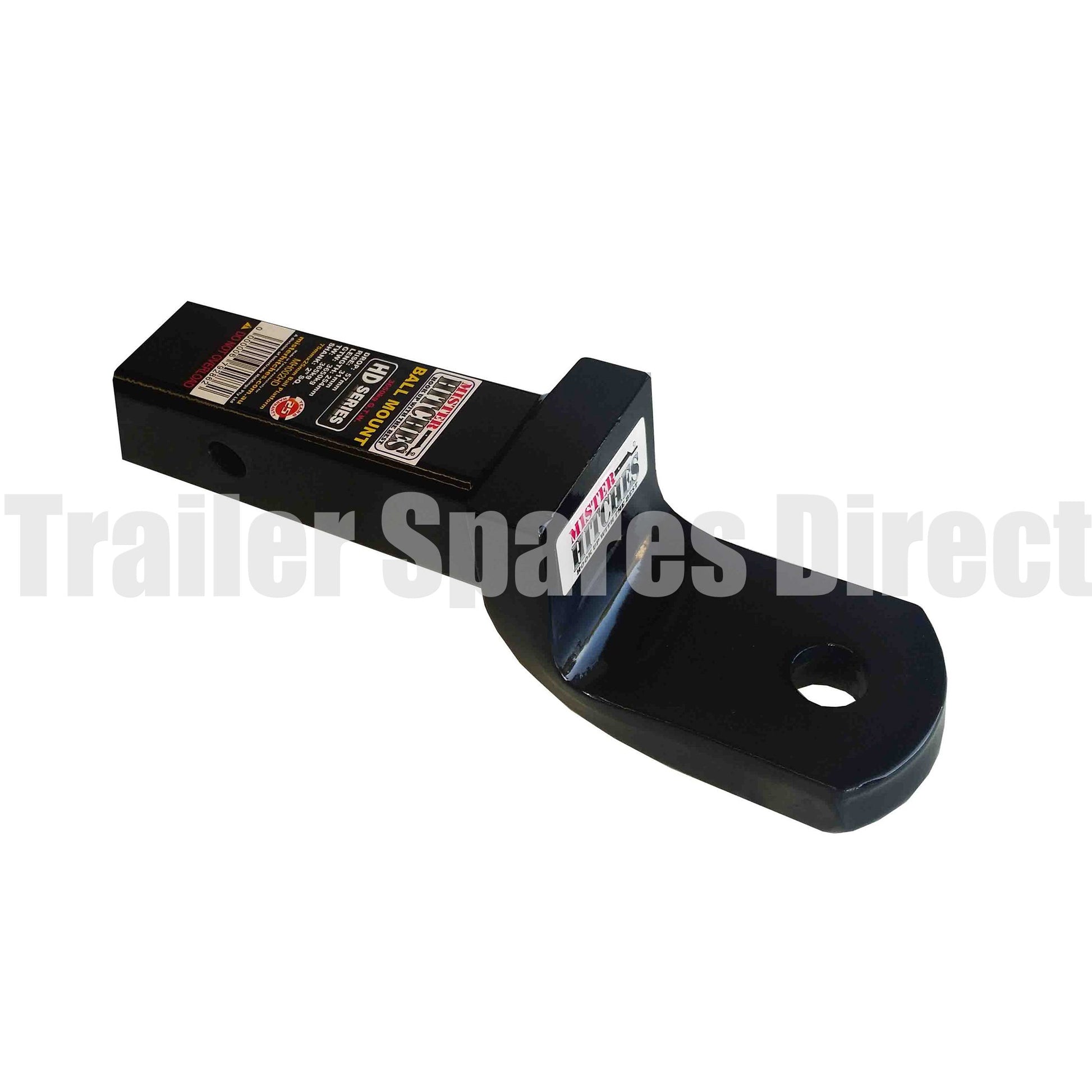 heavy-duty towbar receiver hitch tow ball mount - 201mm long 57mm drop 31mm rise - Trailer Spares Direct
