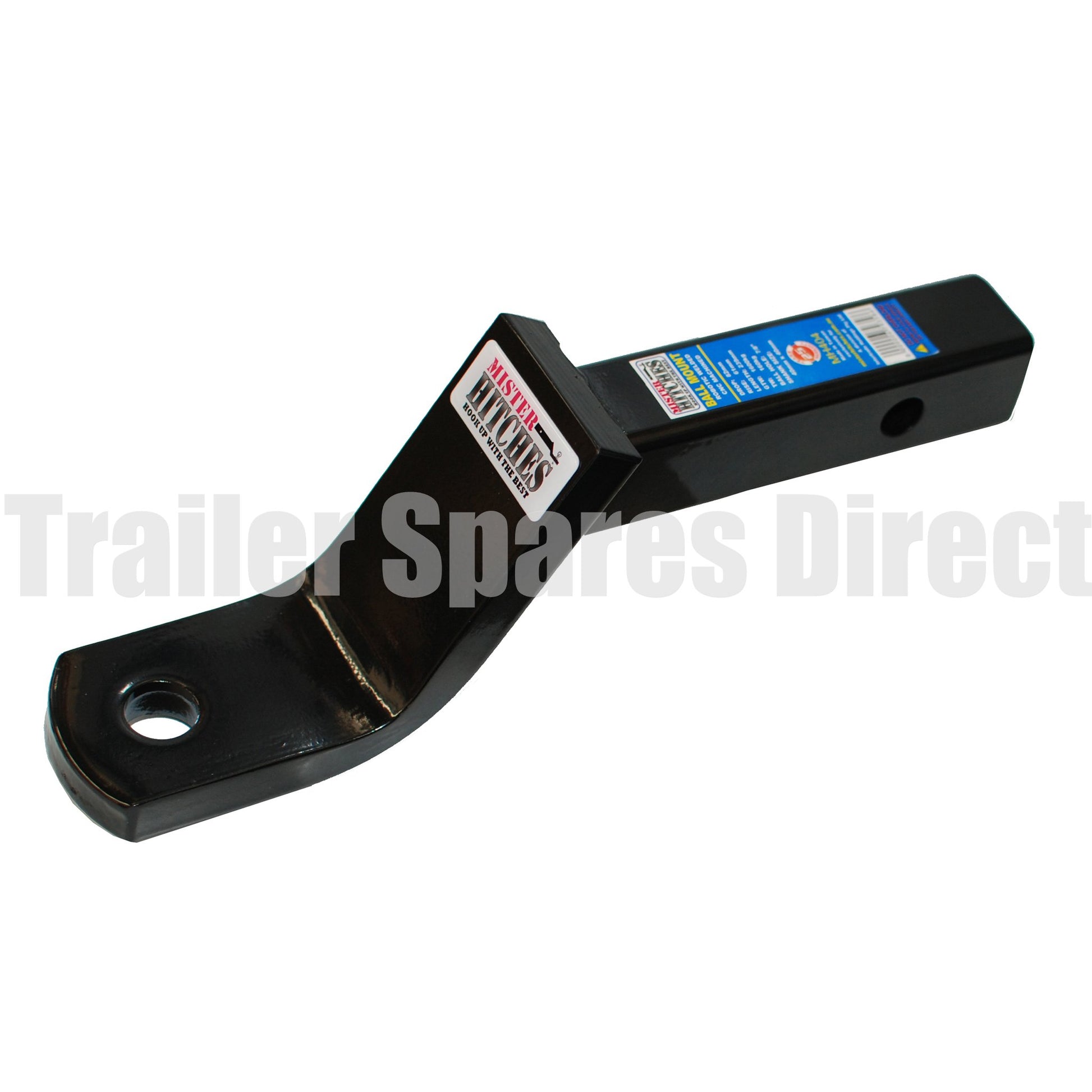 40mm towbar receiver hitch tow ball mount - 239mm long 82mm drop 61mm rise - Trailer Spares Direct