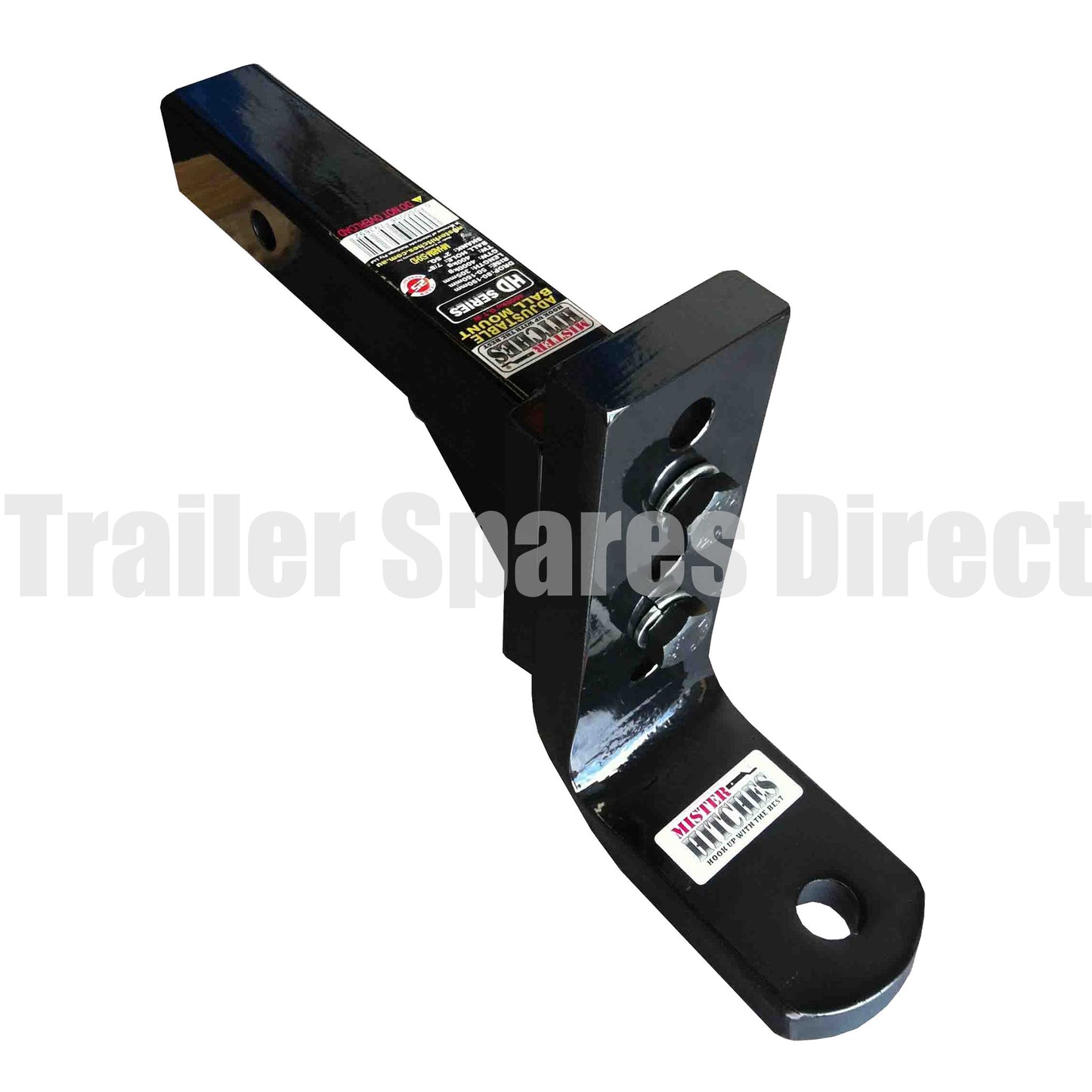 extra heavy-duty adjustable towbar receiver ball mount 12 stage 4000kg - Trailer Spares Direct