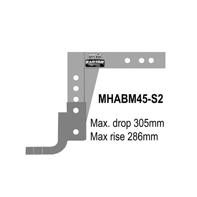 Raptor super duty 4.5T hitch long drop shank - Trailer Spares Direct