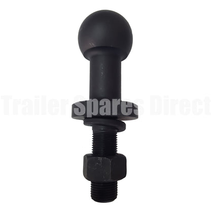 1 Inch Hi-rise Tow Ball Black Oxide 50mm - Trailer Spares Direct