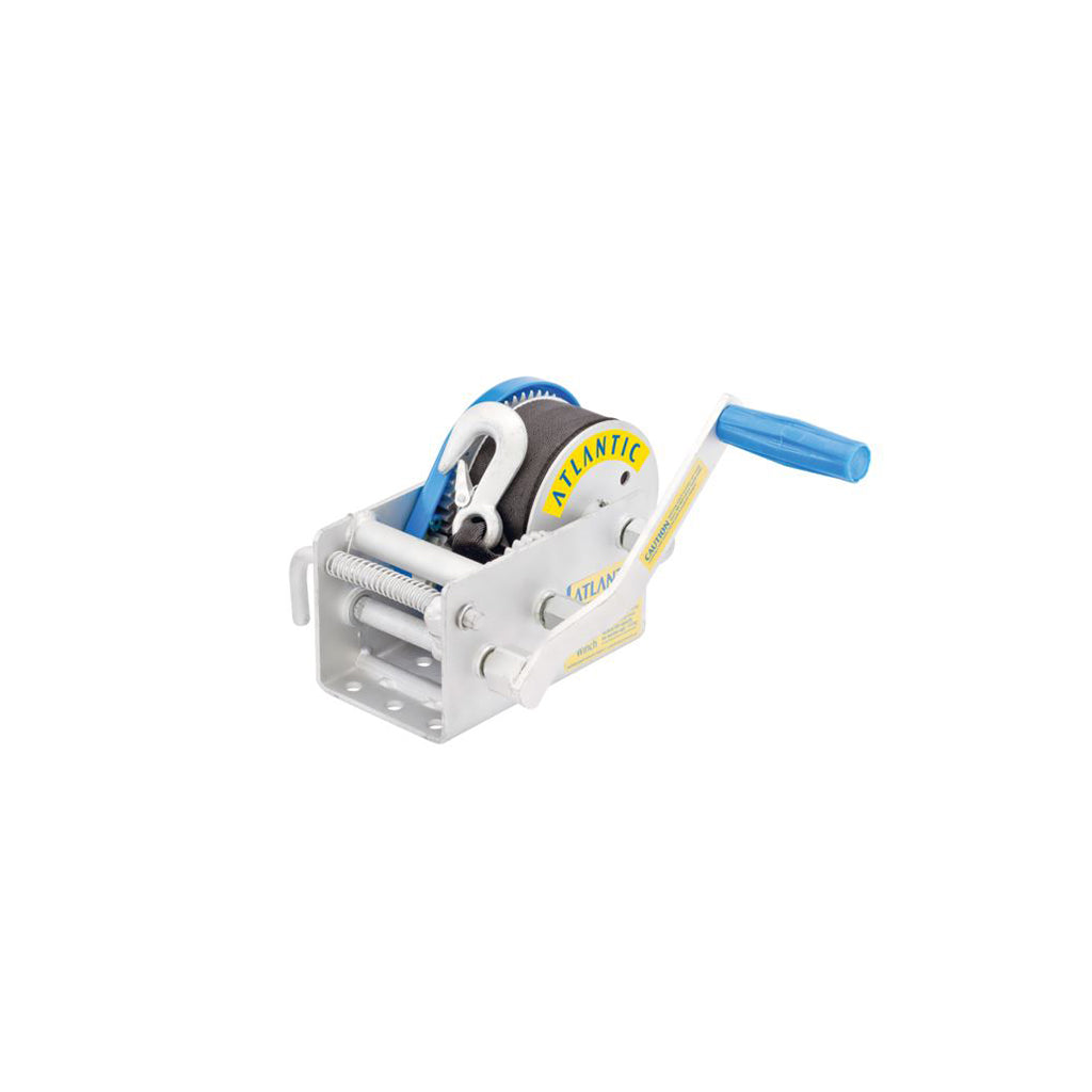 Marine winch 10:1/5:1/1:1 - 7.5m webbing with snap hook - Trailer Spares Direct