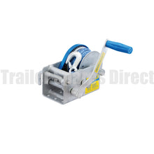 Marine winch 15:1/5:1/1:1 - 7.5m rope with snap hook - Trailer Spares Direct