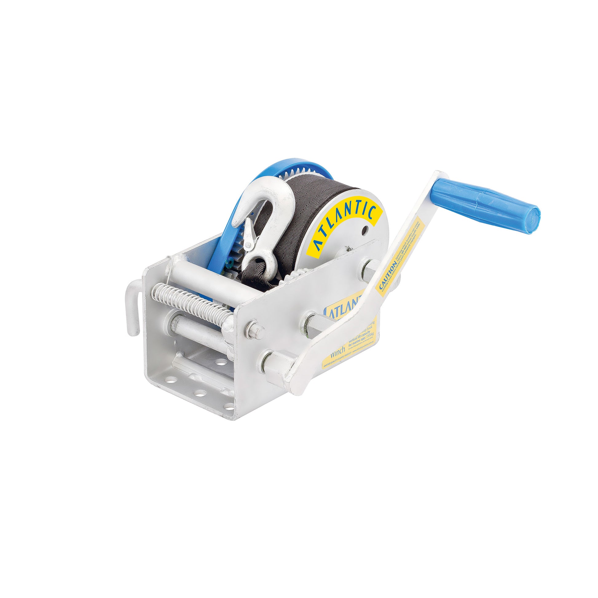 Marine Winch 3 Speed with Webbing 1:15 / 1:5 / 1:1 1500kg - Trailer Spares Direct