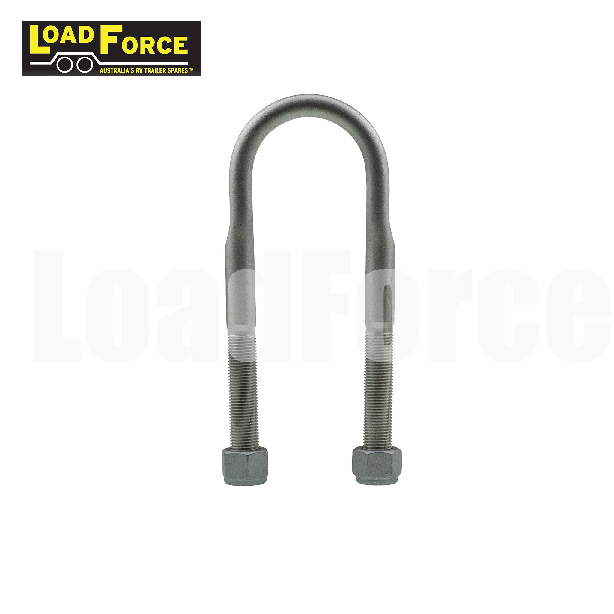 Trailer U-bolt 45mm round 150mm long Dacromet LoadForce