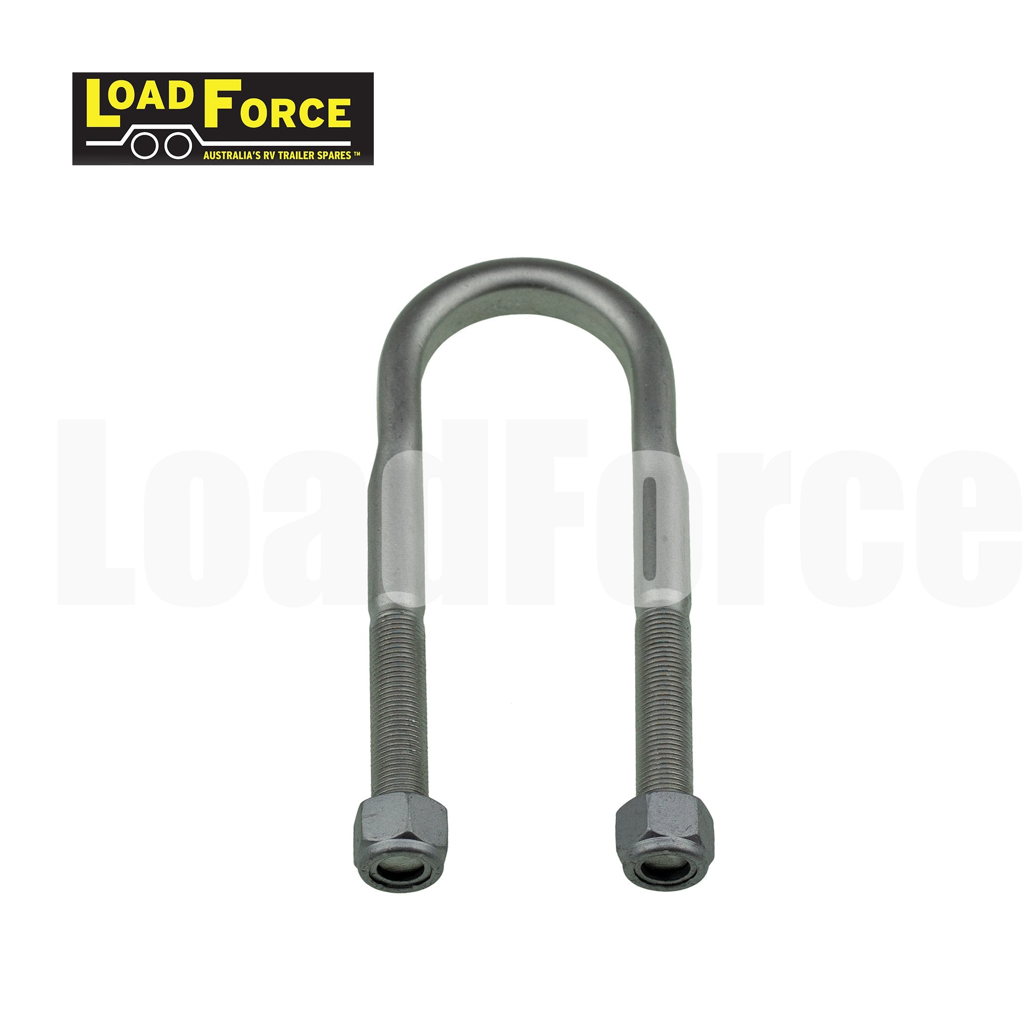 Trailer U-bolt 45mm round 150mm long Dacromet LoadForce