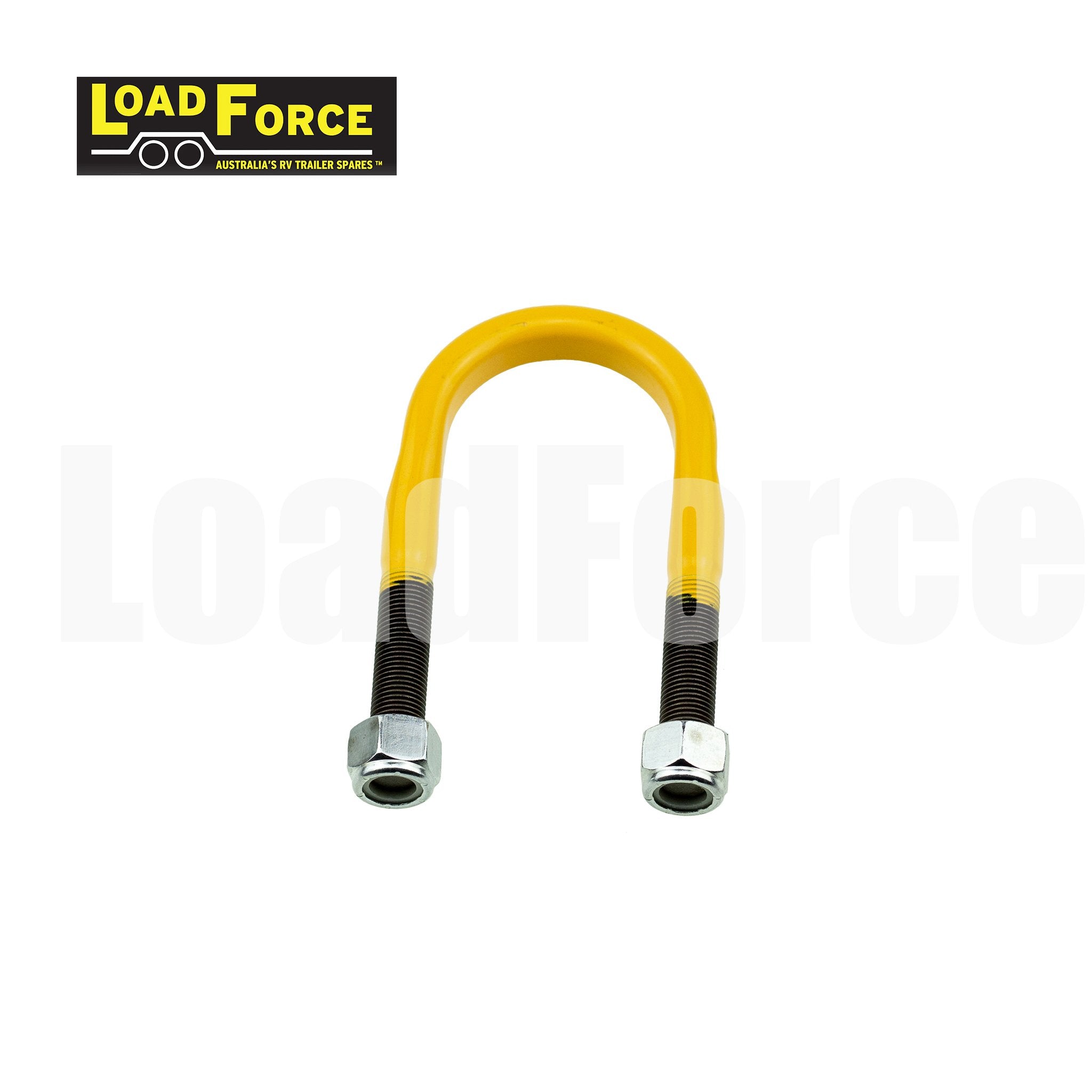 Caravan U-bolt 50mm round 115mm Yellow LoadForce