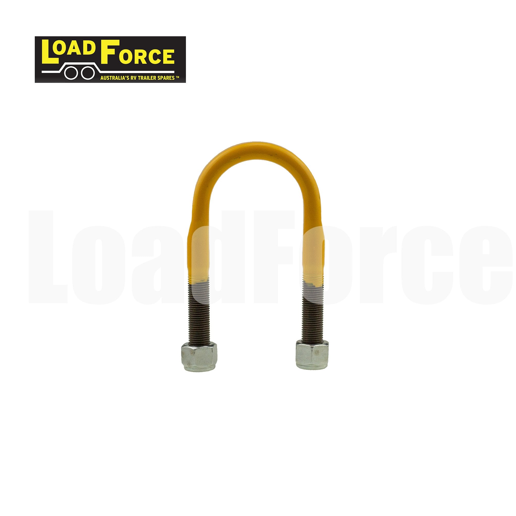 Trailer U-bolt 50mm round 115mm Yellow LoadForce