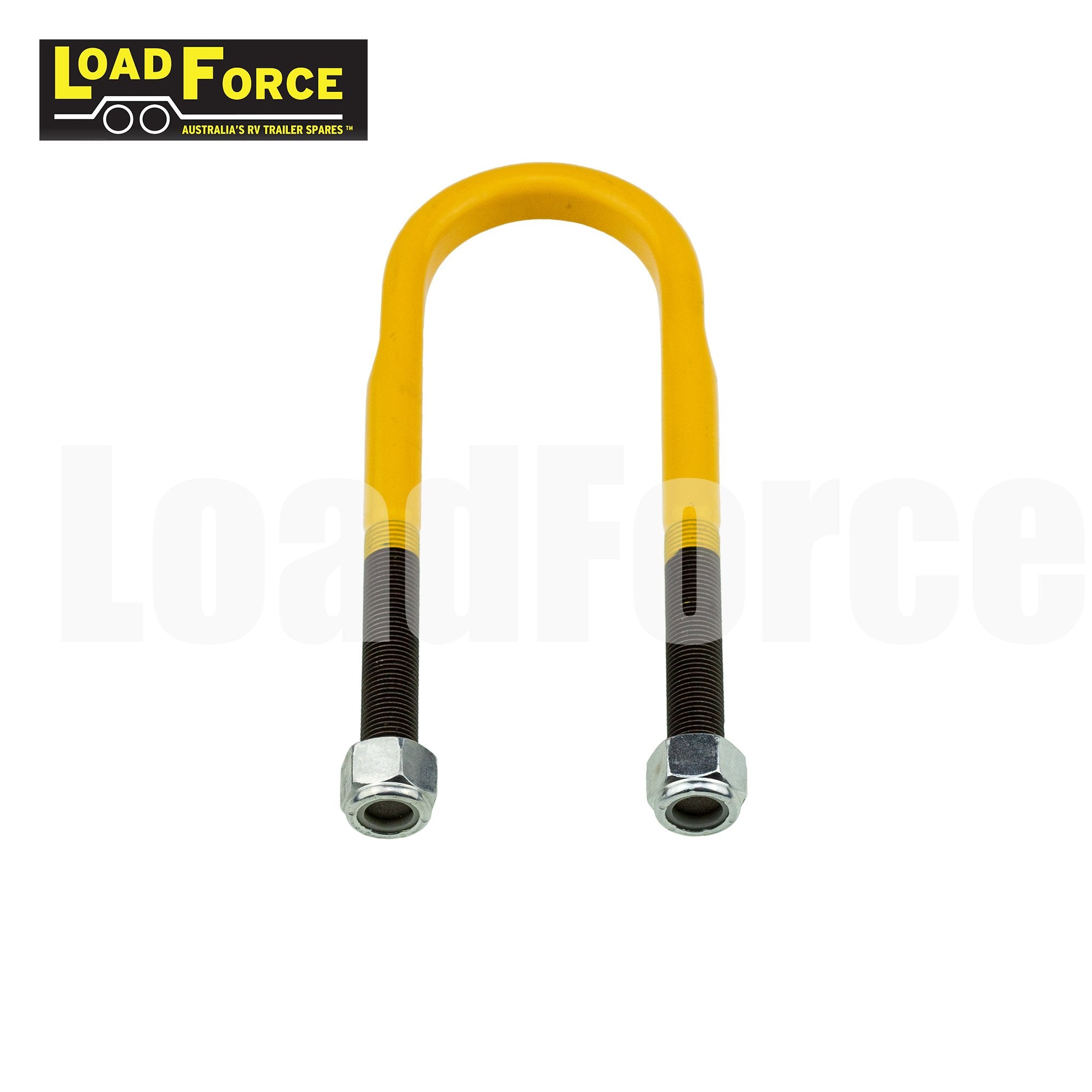 Caravan U-bolt 50mm round 165mm Yellow LoadForce