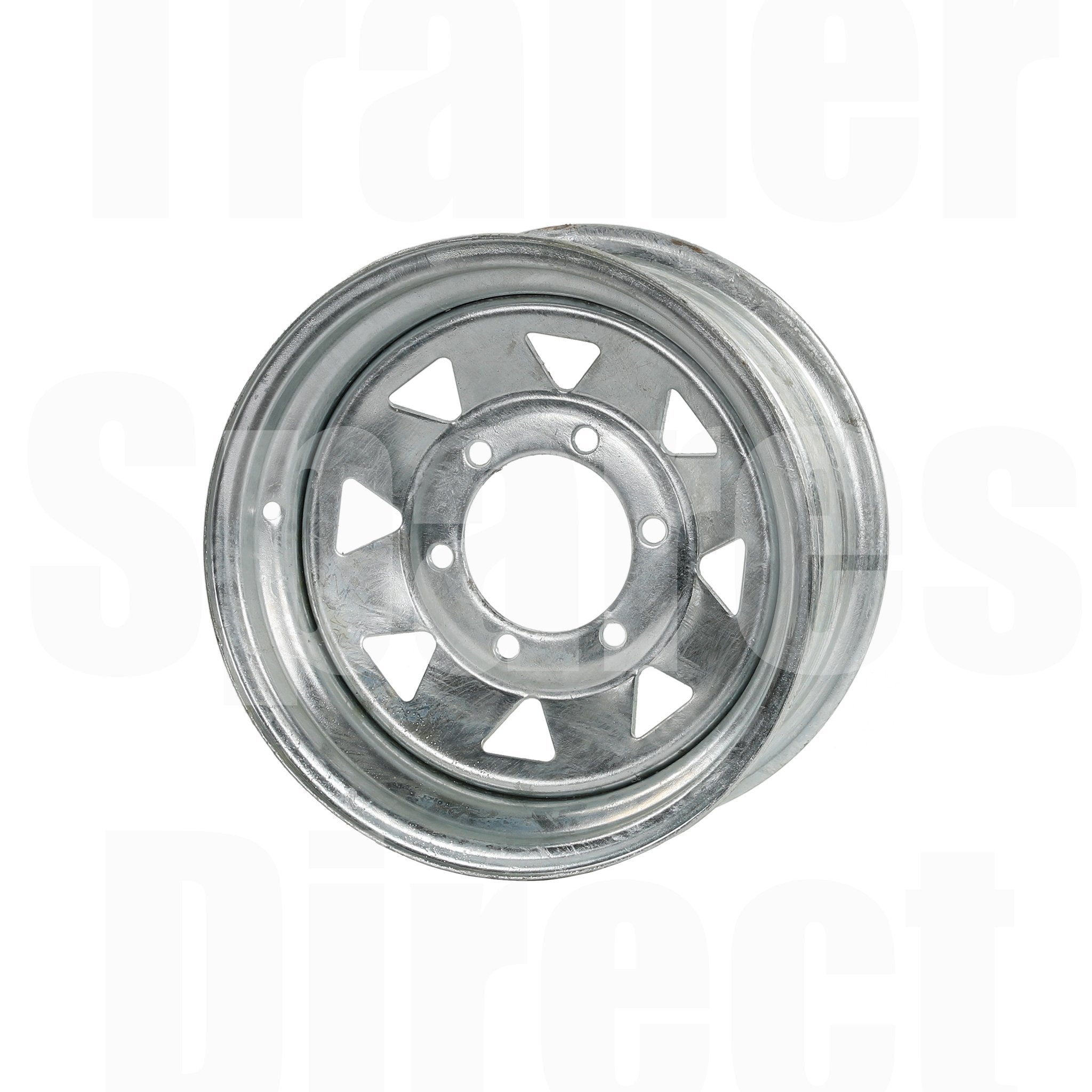 Rim 14 x 6 inch 6 Stud Pattern Galvanised | Trailer Spares Direct ...