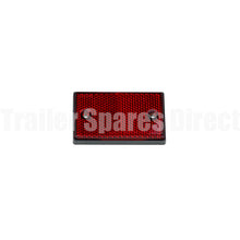 Reflector 75 x 45mm rectangle screw or adhesive - Red - Trailer Spares Direct