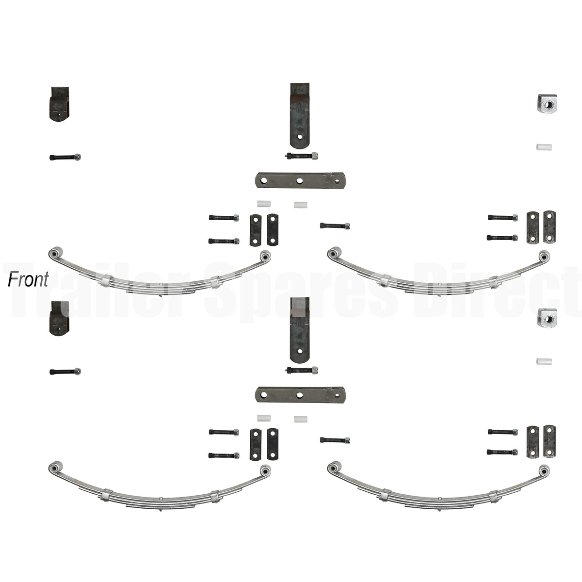 Dimensions Load Force Rocker Spring Kit Rocker spring kit tandem axle rating 2200kg | Trailer Spares Direct