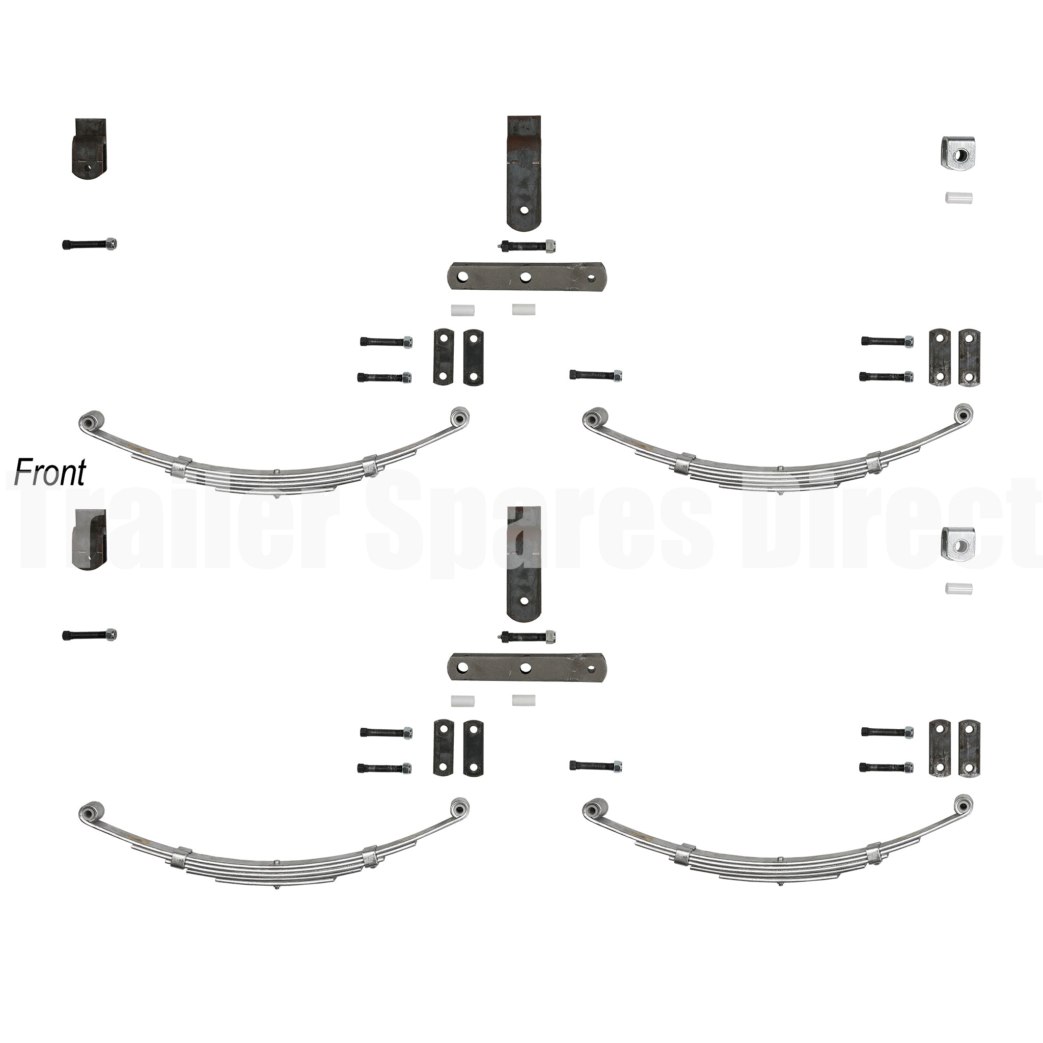 Trailer suspension rocker spring kit