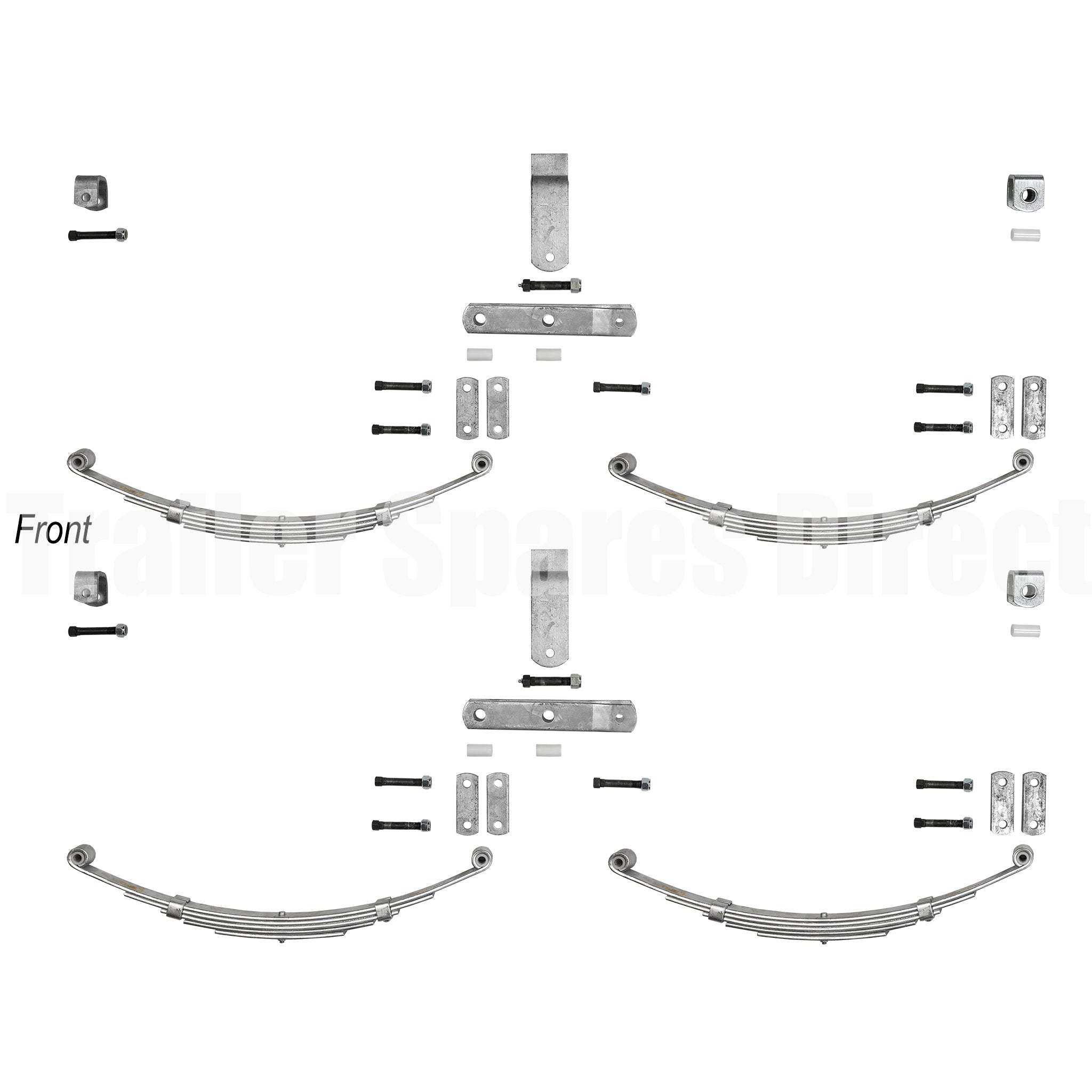 Tandem trailer suspension spring kit 2600kg