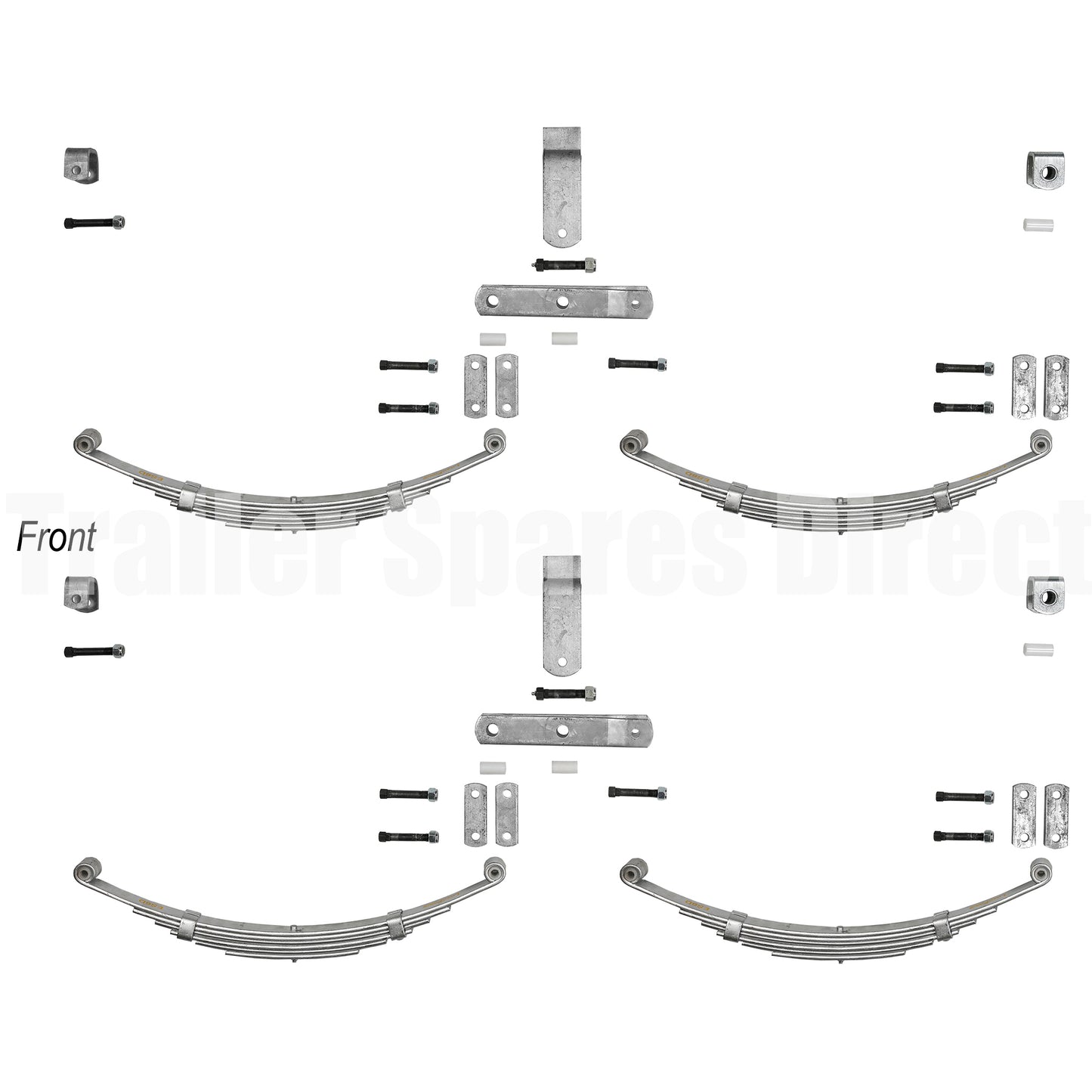 Rocker spring kit dacromet tandem axle rating 3000kg - Trailer Spares Direct
