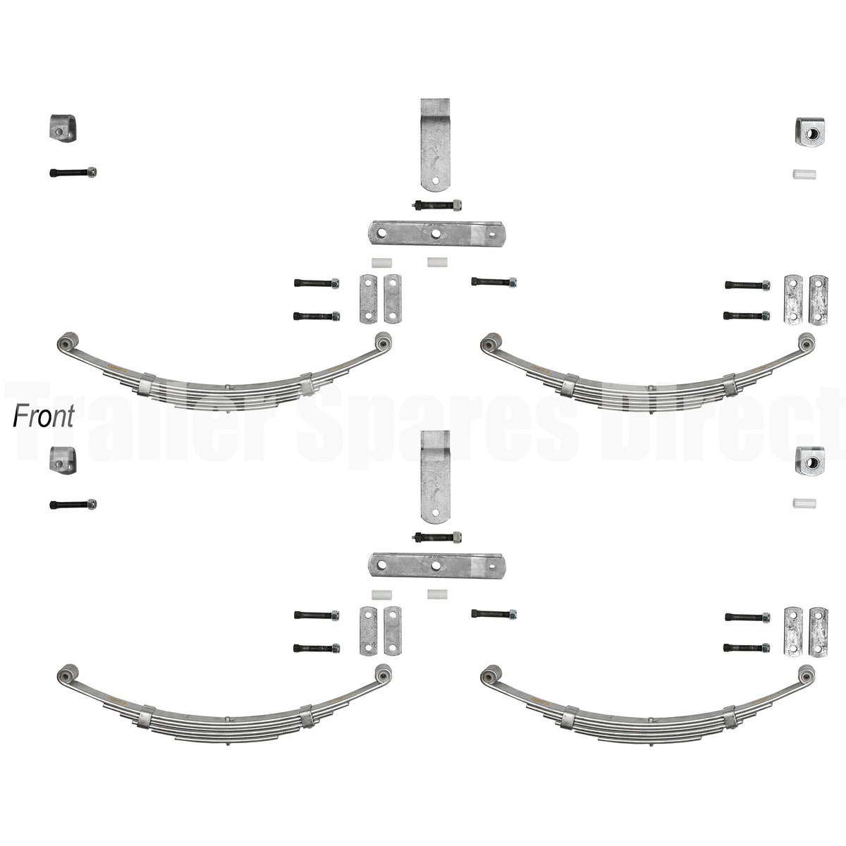 Rocker spring kit dacromet tandem axle 3000kg | Trailer Spares Direct ...