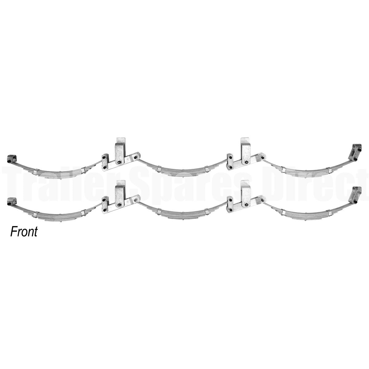 Trailer Spring Rocker Boxes Rocker spring kit dacromet tri-axle rating 4500kg | Trailer Spares Direct