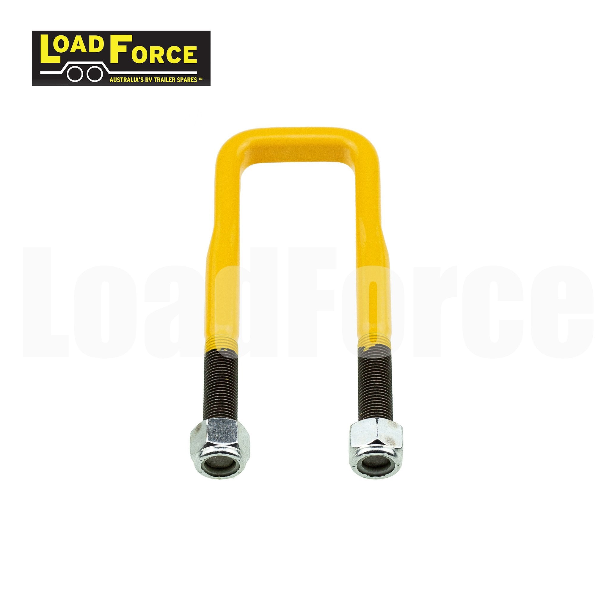 Caravan Camper suspension u-bolt flat band design yellow