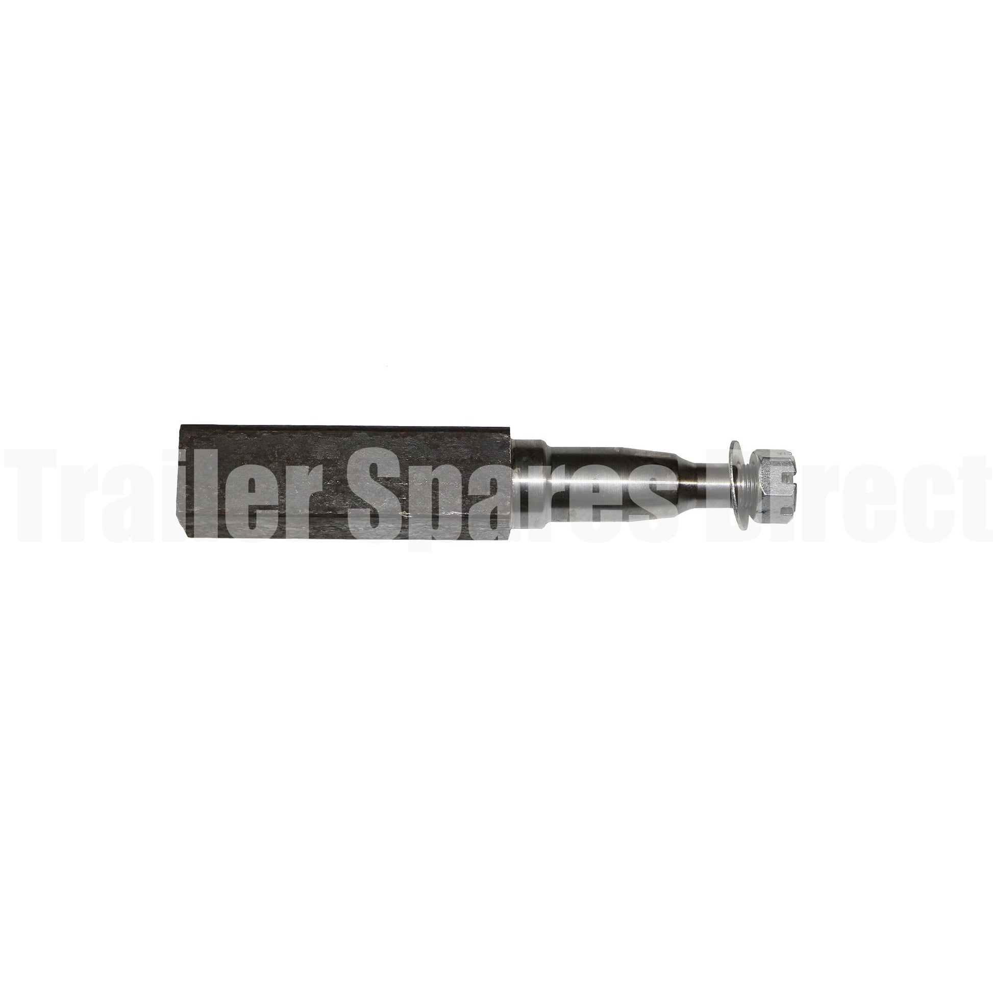 Stub axle 40mm square 12 inch (305mm) long LM bearing turn - Trailer Spares Direct