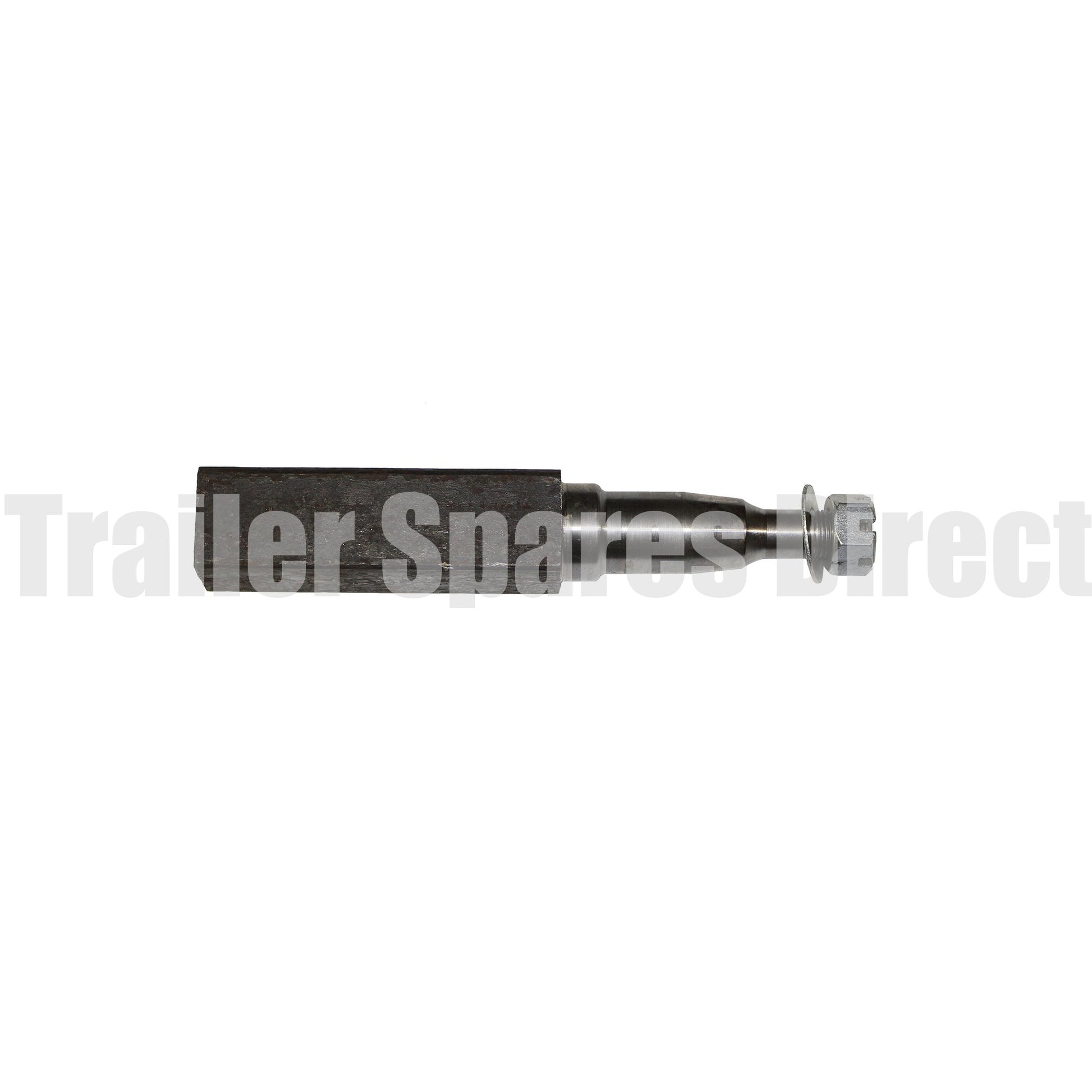 Stub axle 40mm square 10 inch (250mm) long LM bearing turn - Trailer Spares Direct