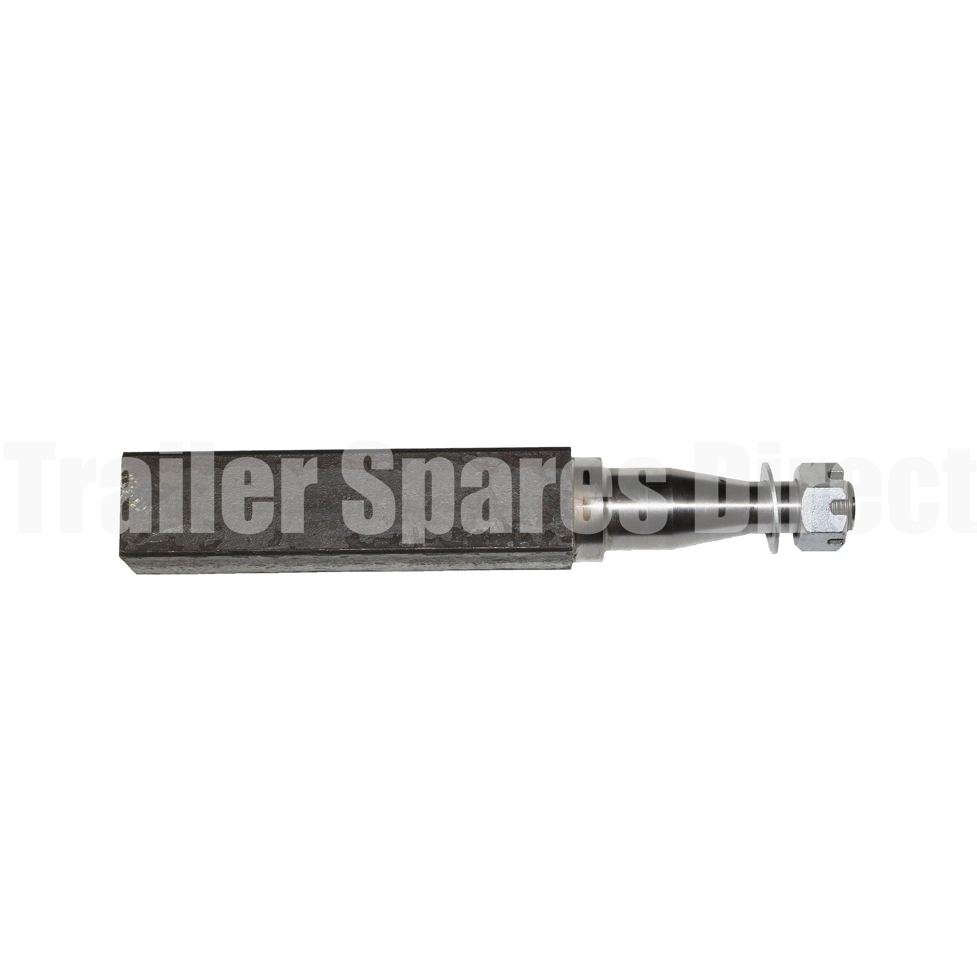 Stub axle 45mm square 10 inch (250mm) long slimline bearing turn - Trailer Spares Direct