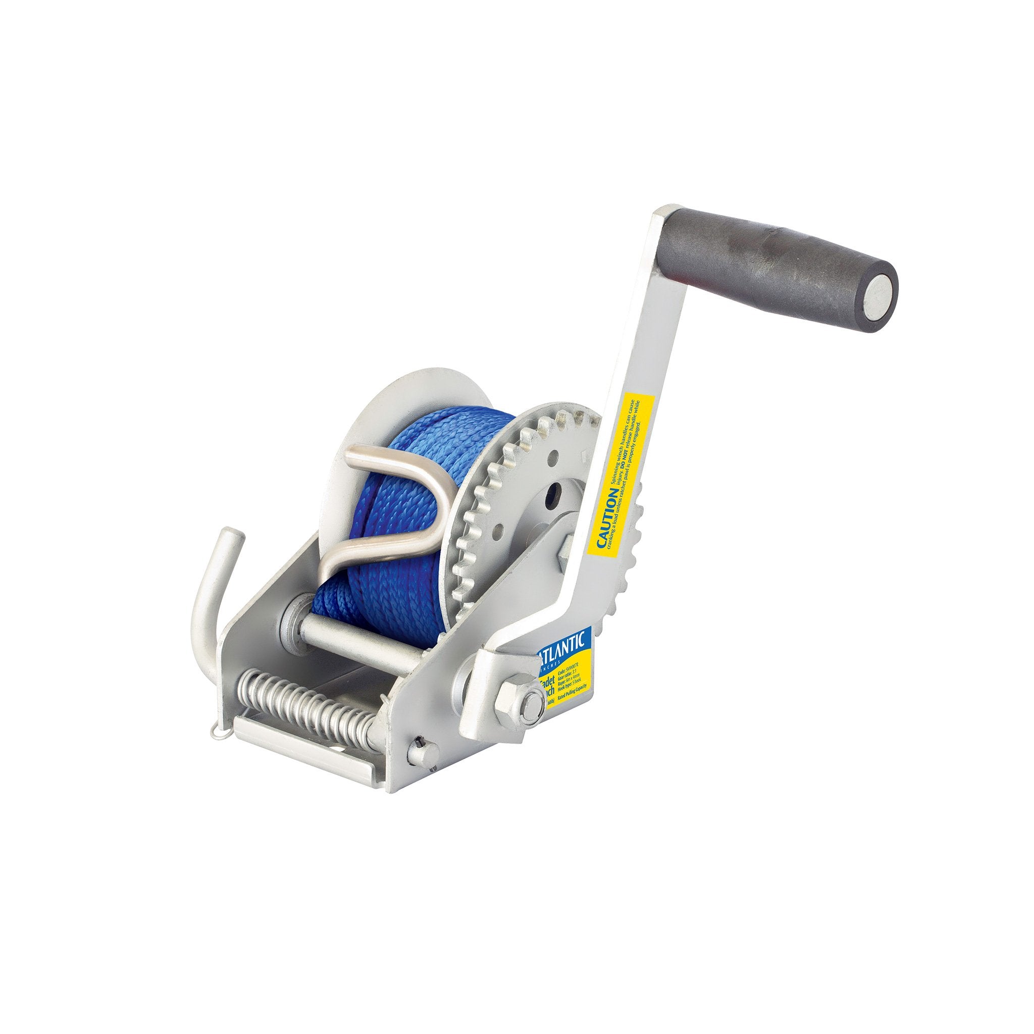 Tinny boat winch with hmpe rope s hook