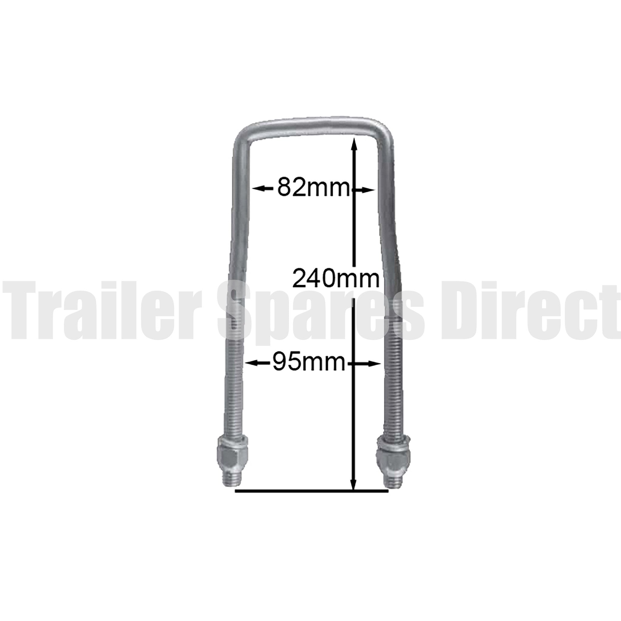 Caravan trailer Spare wheel carrier u-bolt