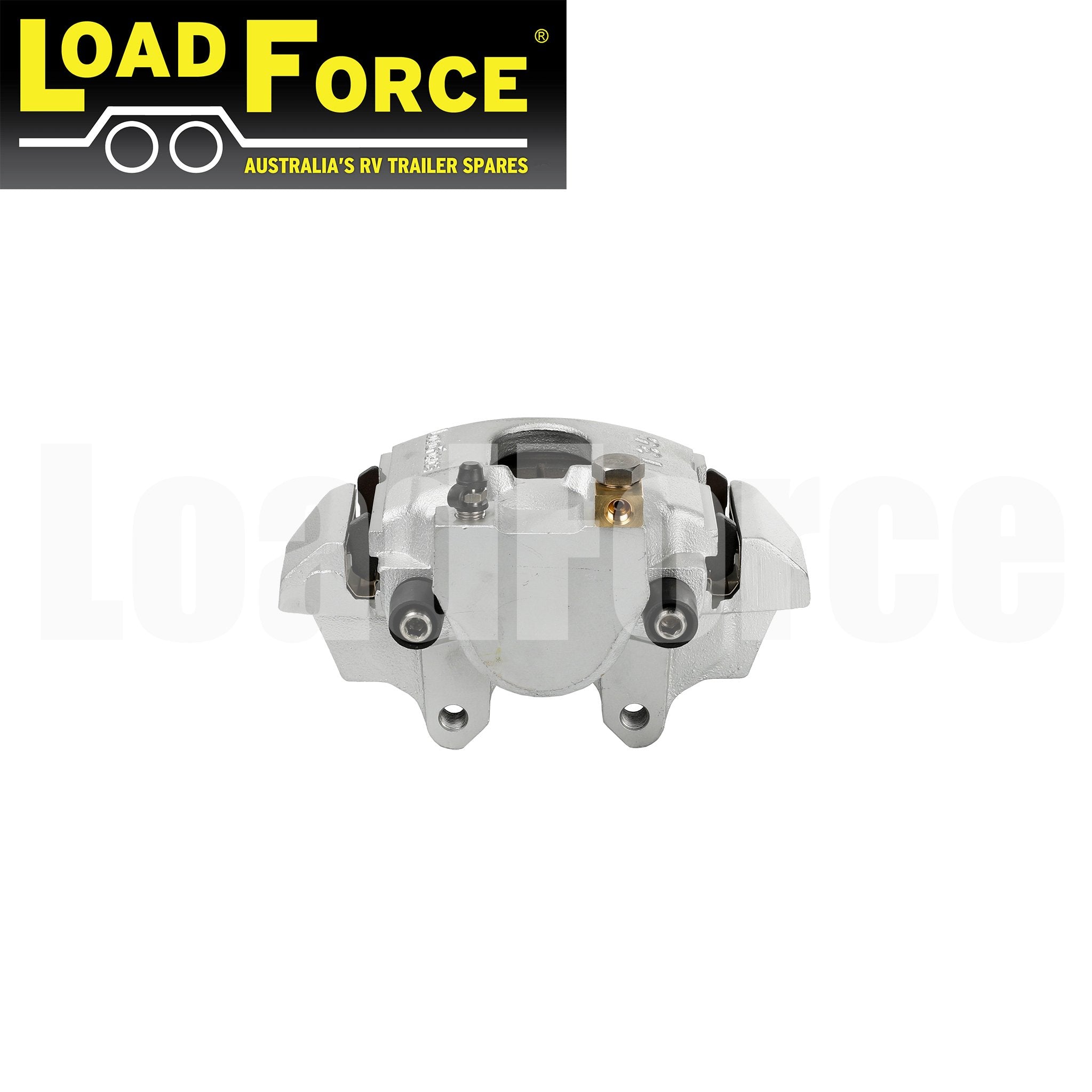 Trailer disc brake caliper back view