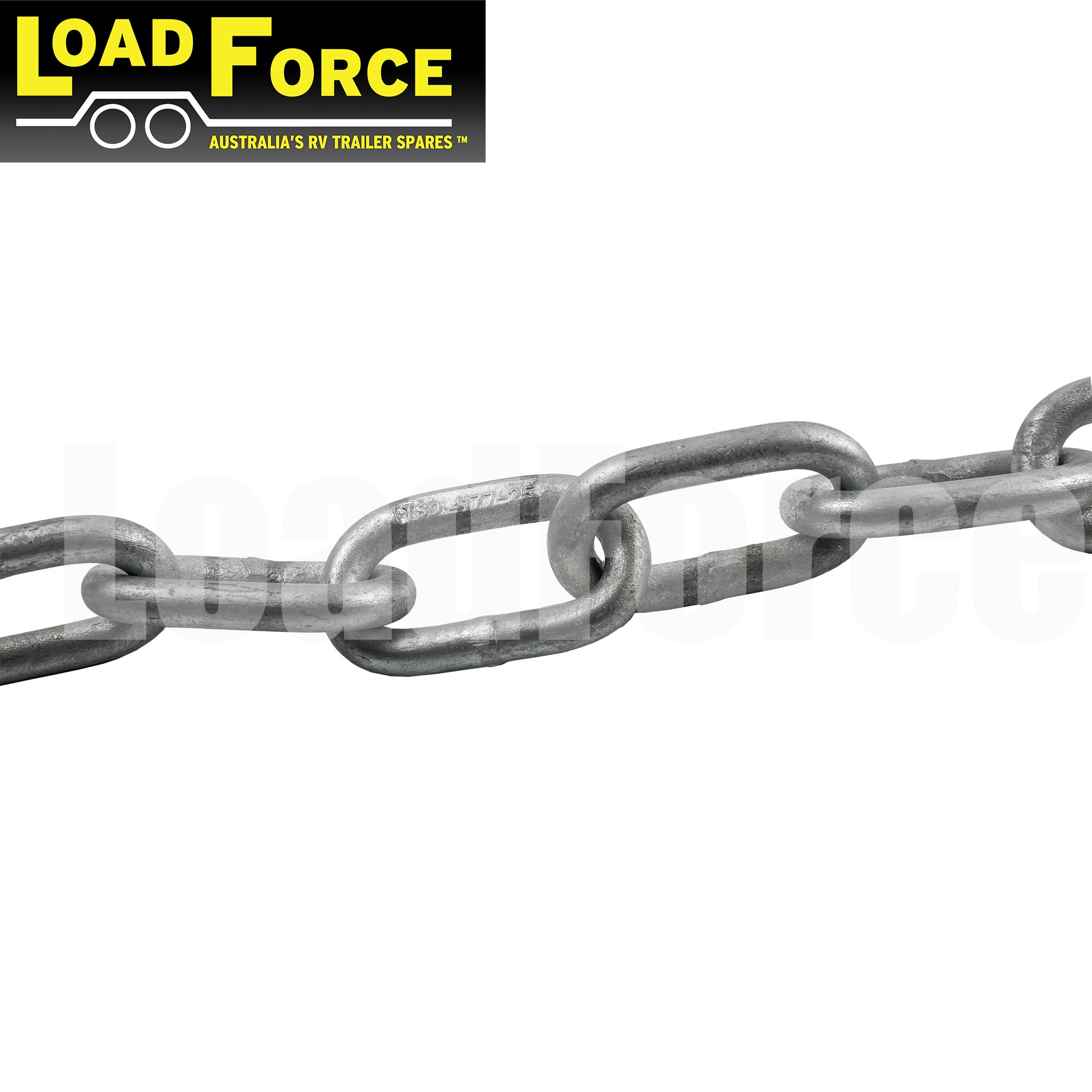 Trailer safety chain 10mm galvanised rated 2500kg - 1000mm