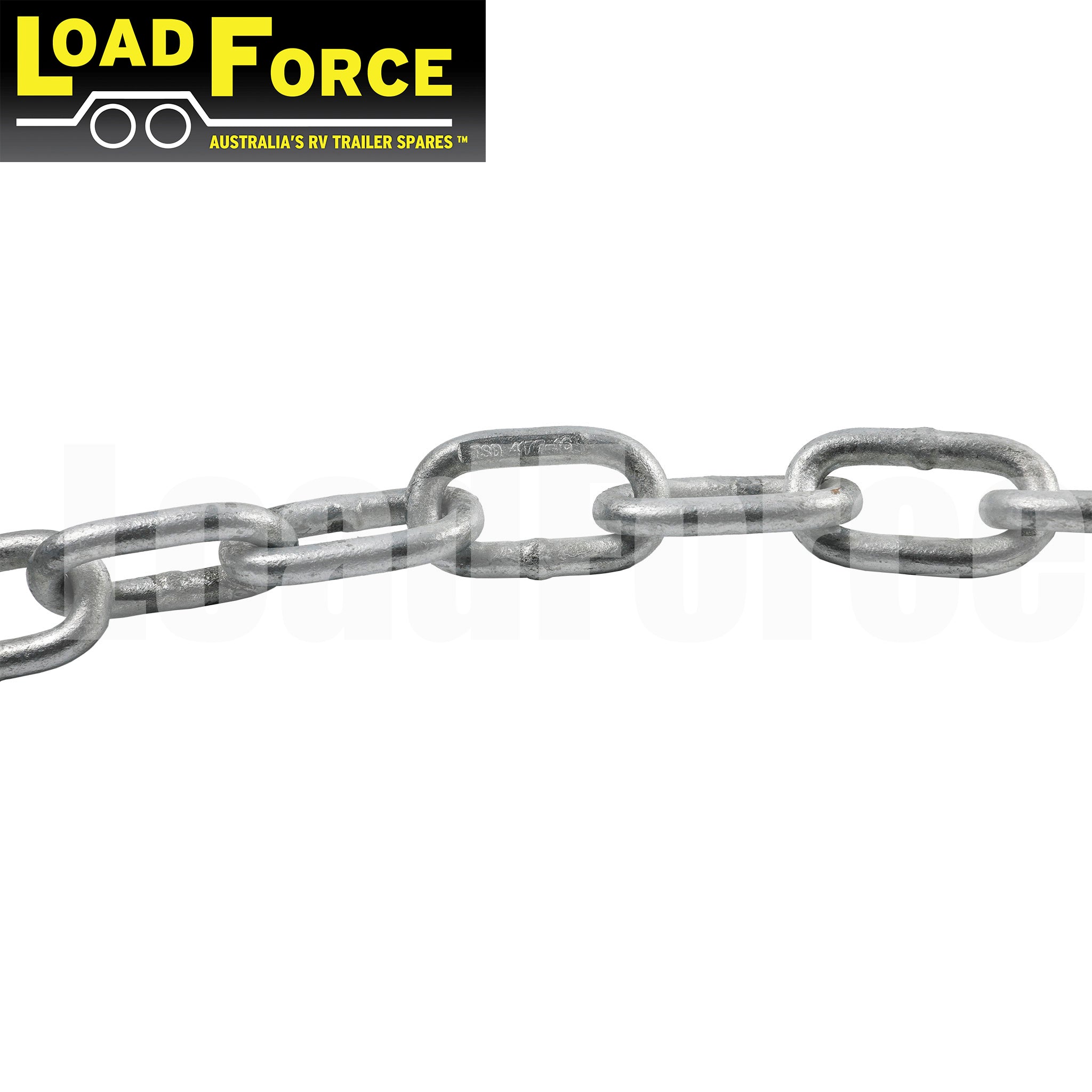 Trailer safety chain 8mm galvanised rated to 1600kg pre-cut to 1000mm