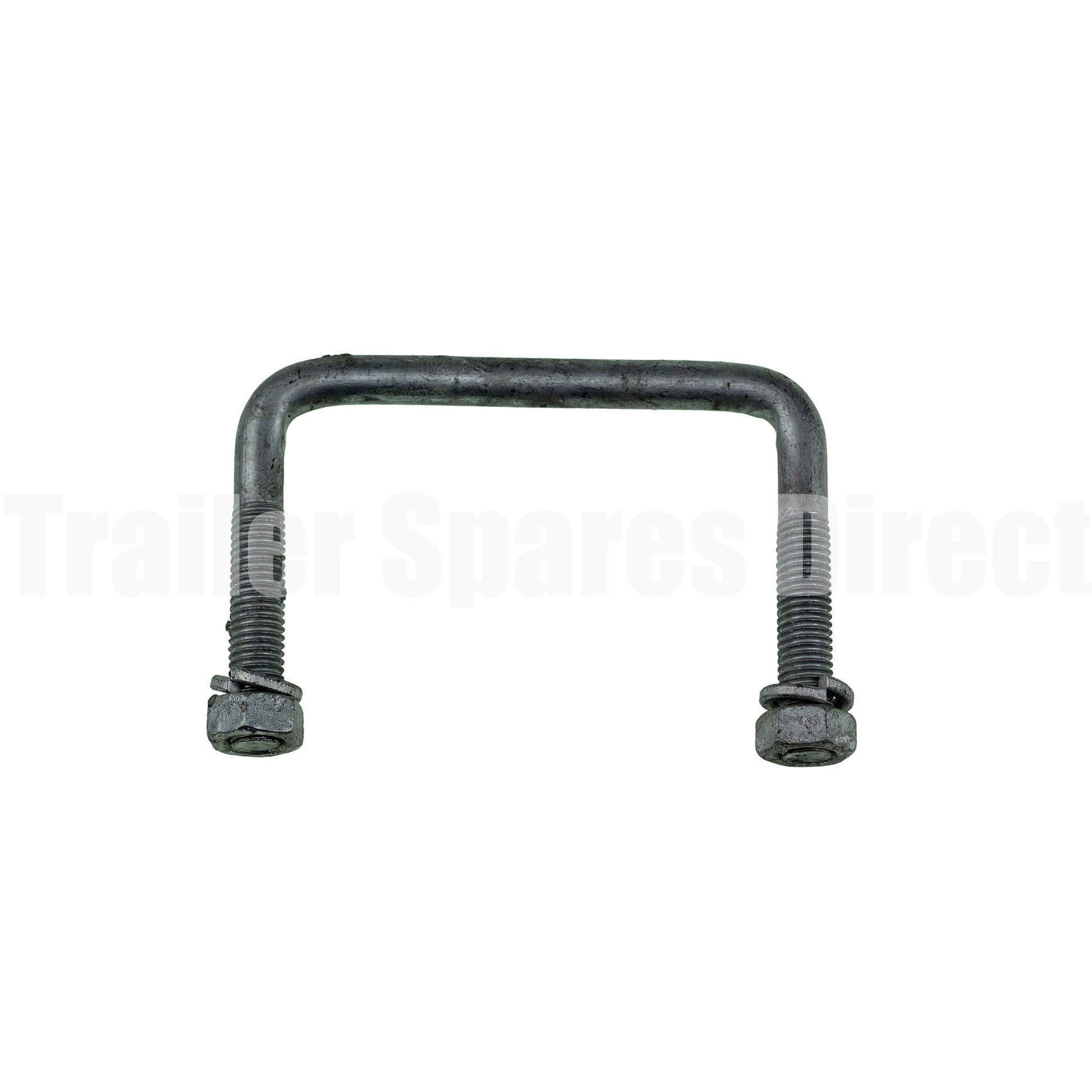 U-bolt 100mm square 75mm long galvanised - Trailer Spares Direct