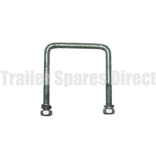 U-bolt 100mm square 125mm long galvanised - Trailer Spares Direct