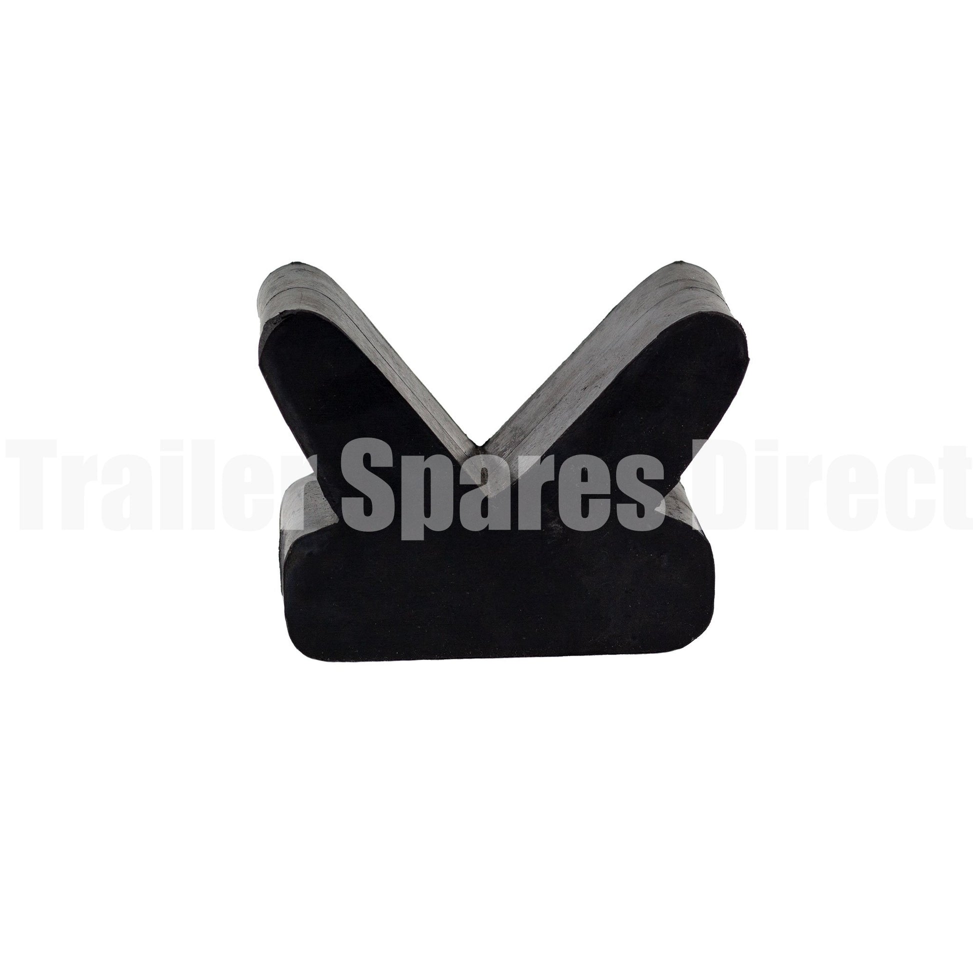 4 inch winch post V block black rubber - base 85mm - Trailer Spares Direct