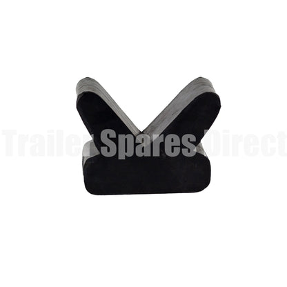 4 inch winch post V block black rubber - base 85mm - Trailer Spares Direct