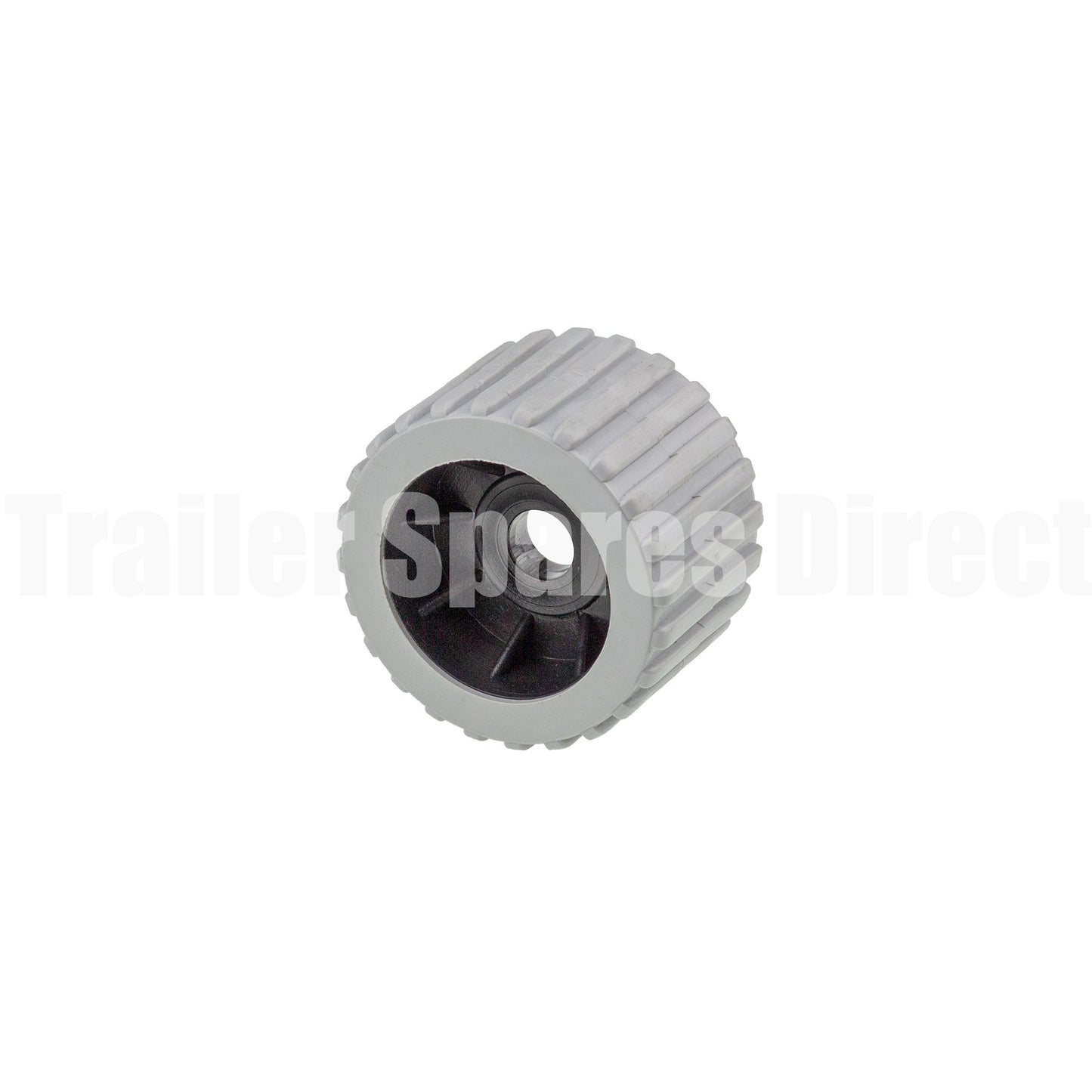3 inch wobble roller ribbed grey - 20mm centre - Trailer Spares Direct