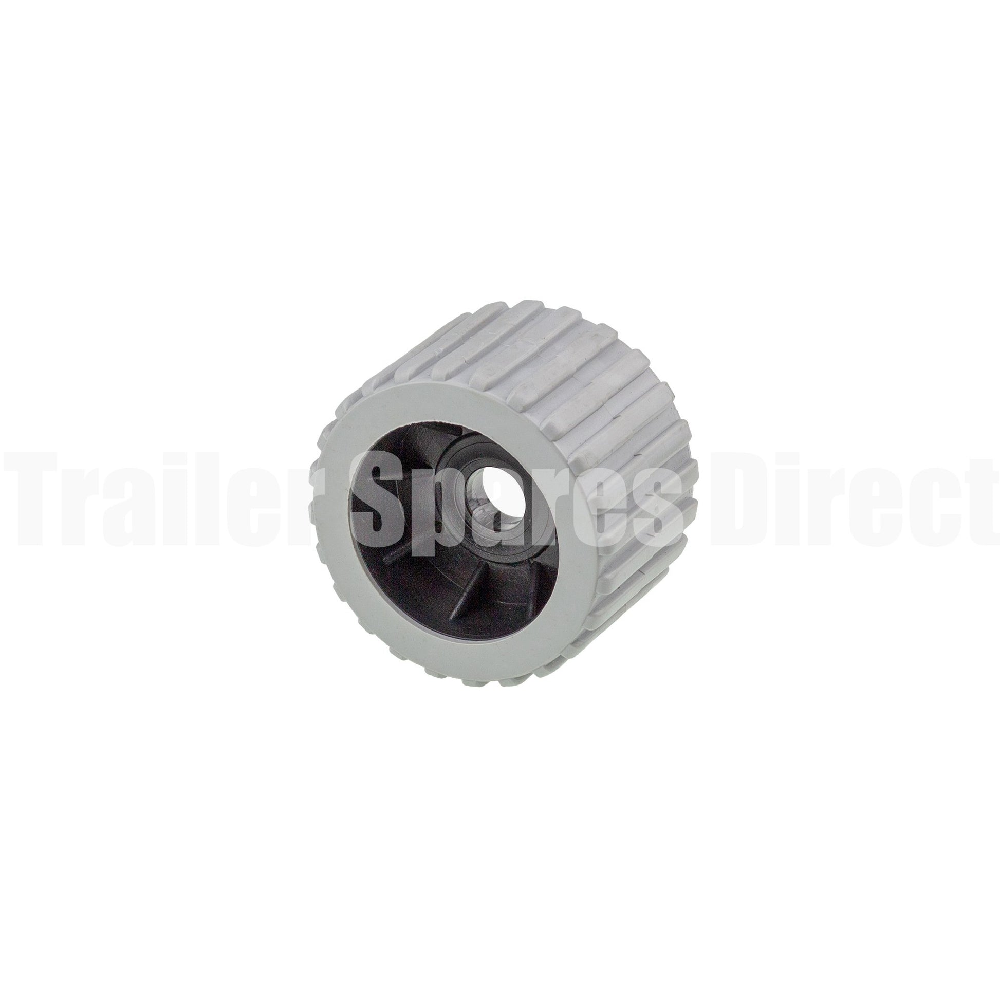 3 inch wobble roller ribbed grey - 20mm centre - Trailer Spares Direct